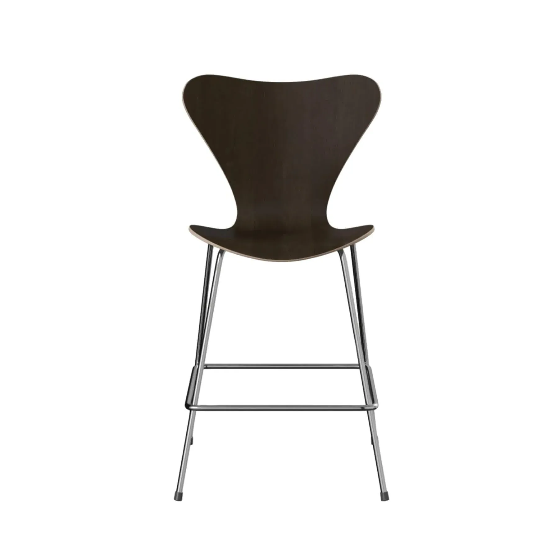 Bar Stool with Footrest - Walnut, Veneer