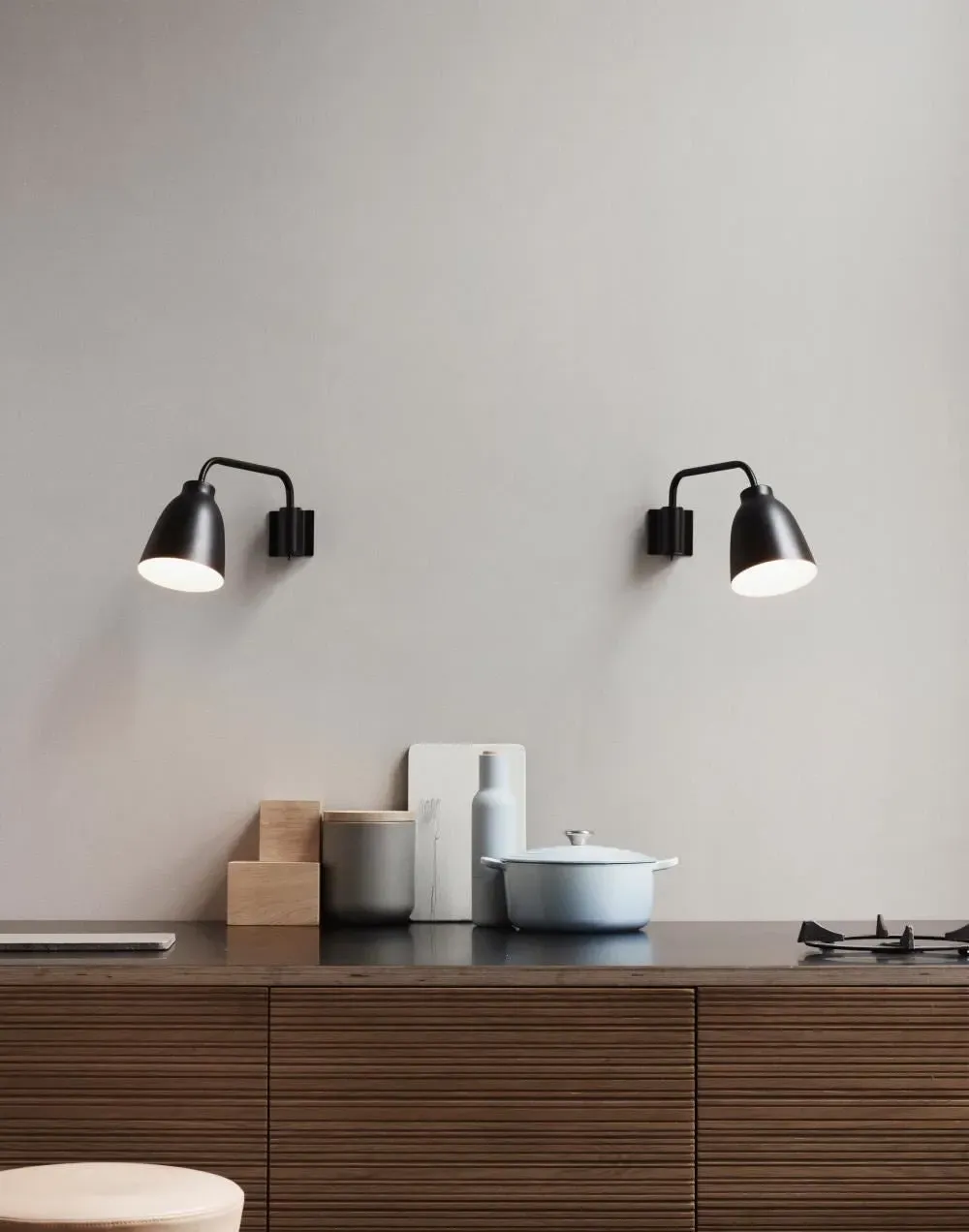 Caravaggio Read Wall Light - Grey