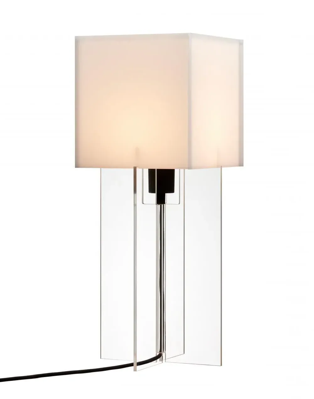 Cross-Base Table Lamp - Clear, Acrylic