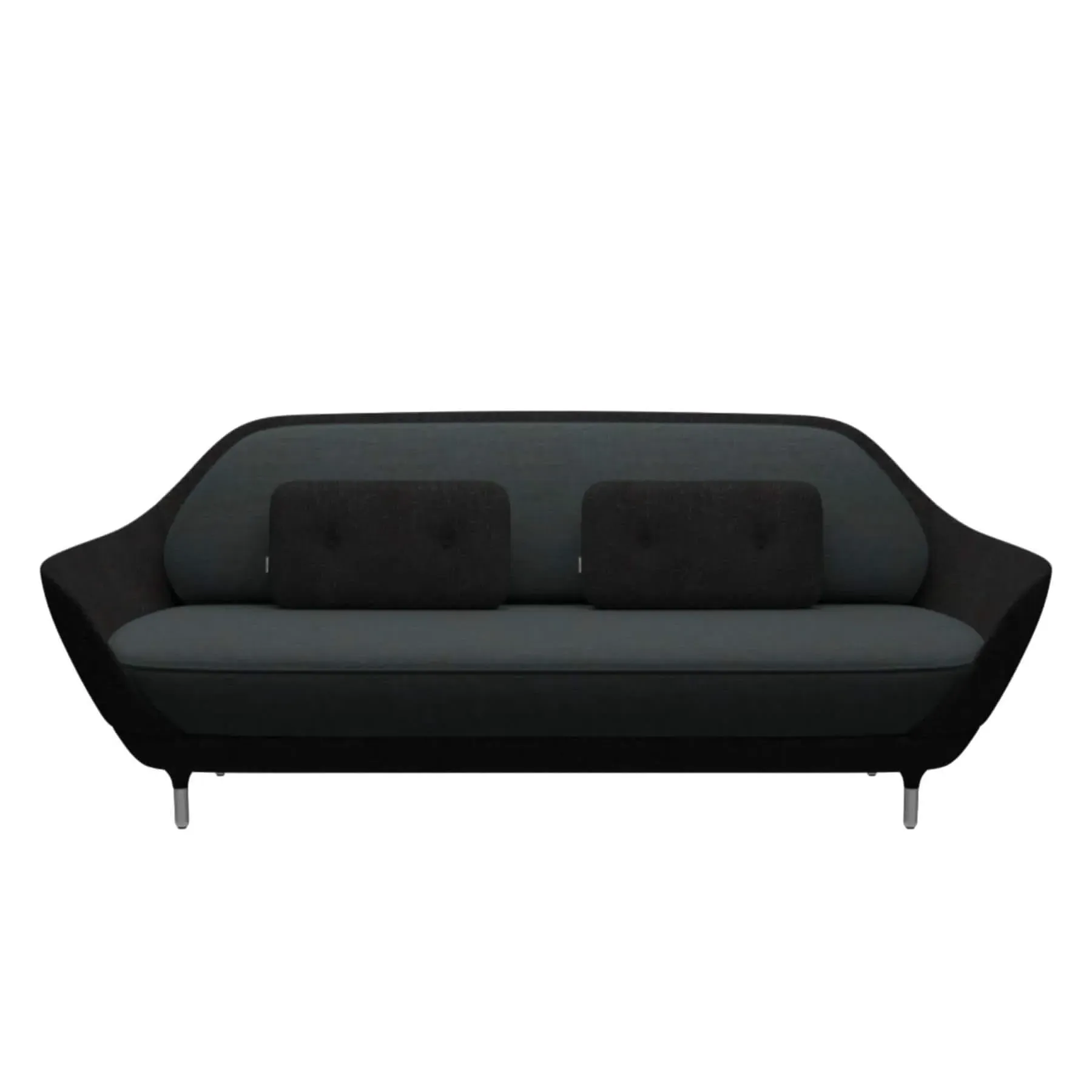 Curved Sofa with Buttons - Pink, Fabric