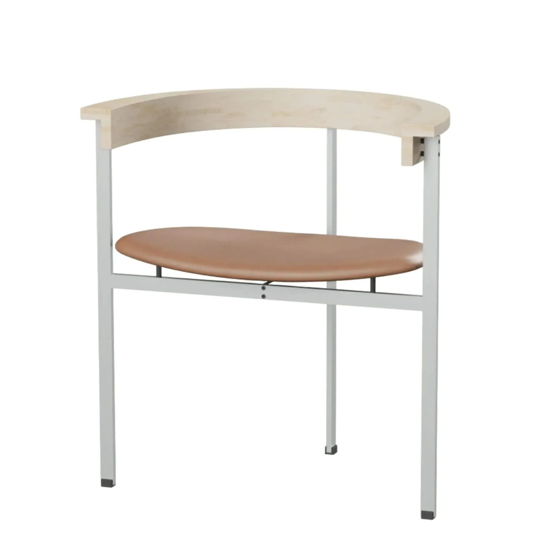 Desk Chair with Steel Frame - Aura, Leather