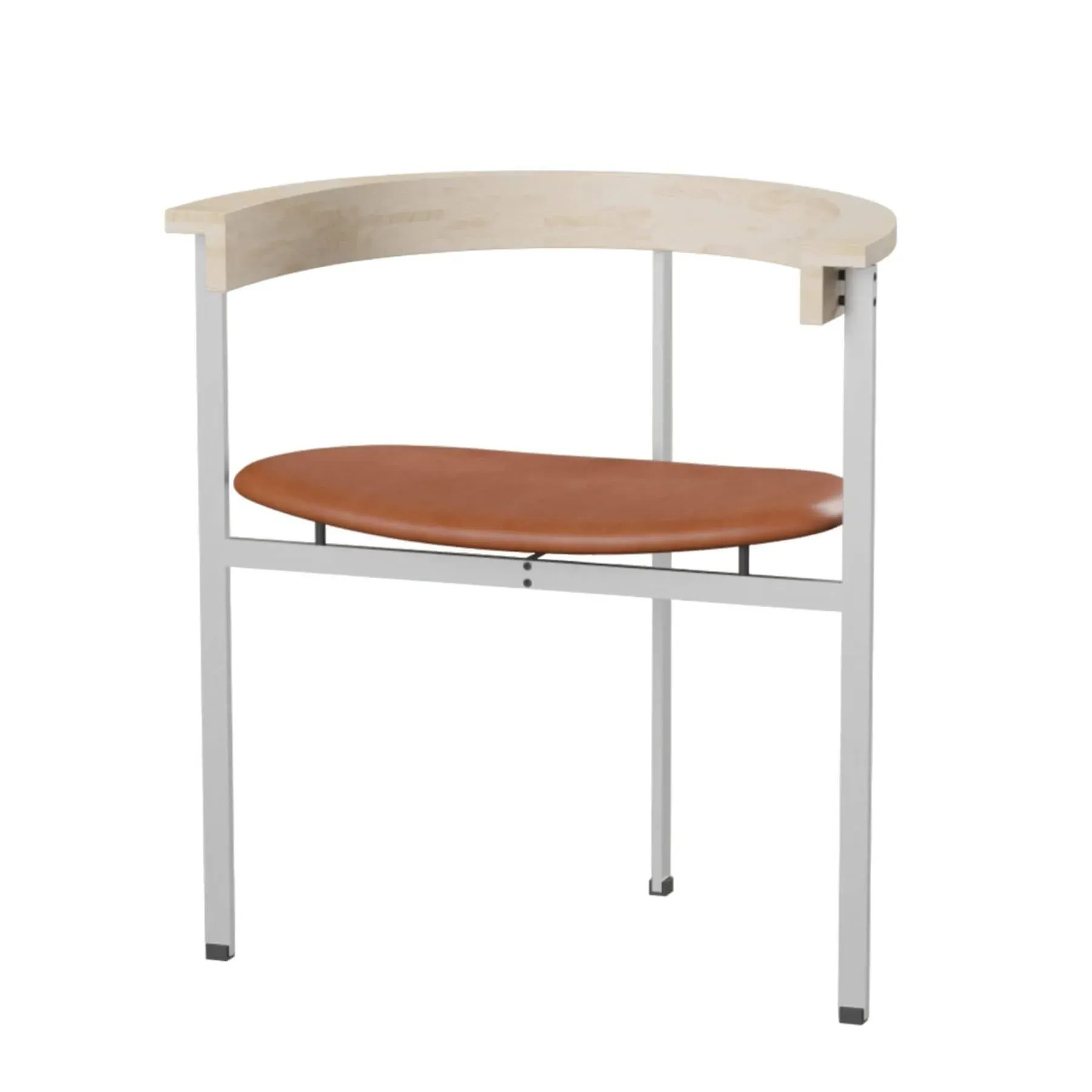 Desk Chair with Steel Frame - Rustic, Leather