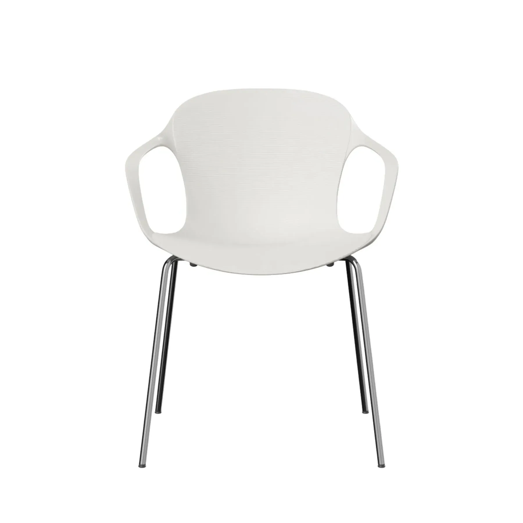 Dining Chair with Arms - White, Nylon