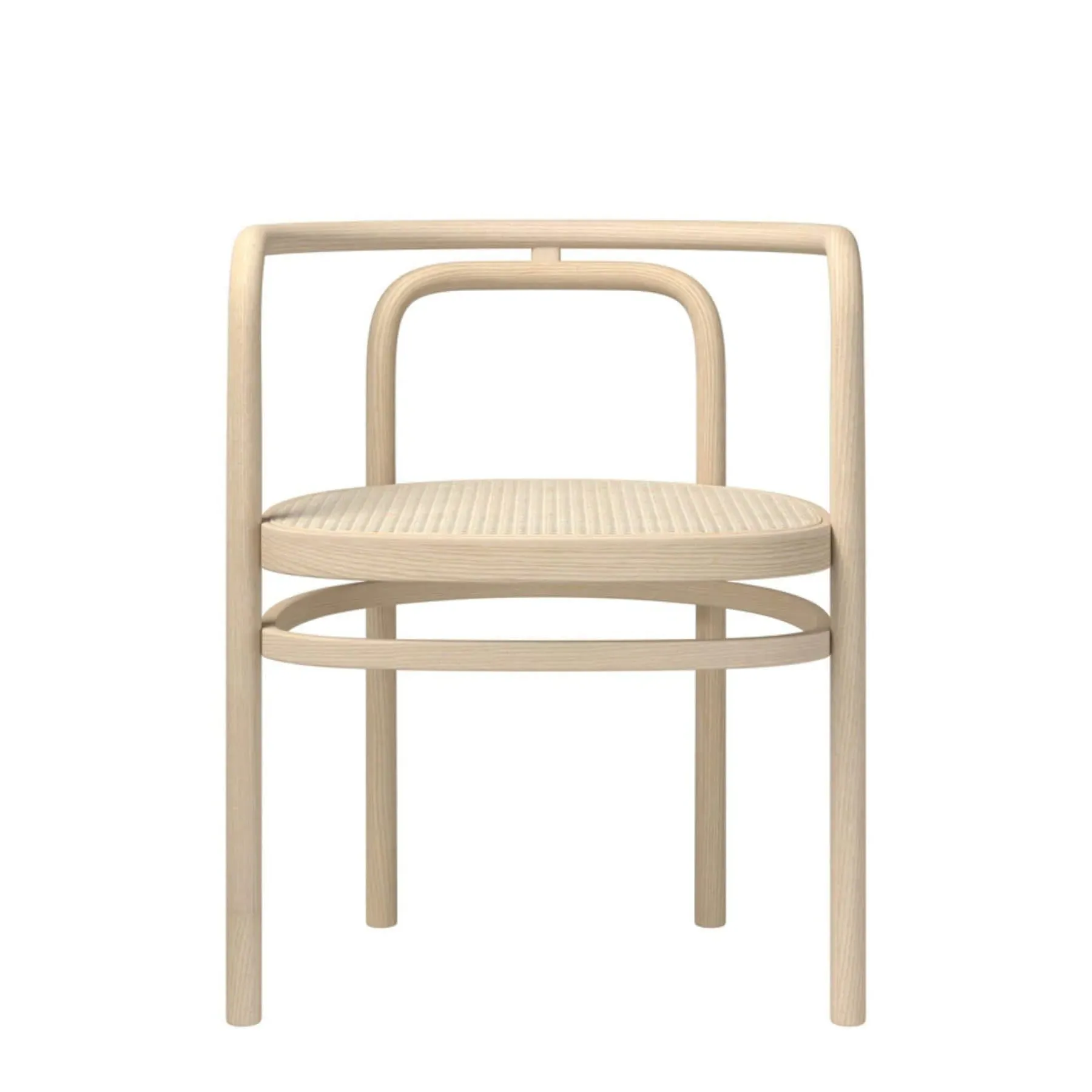 Dining Chair with Cane Seat - Black, Ash Wood