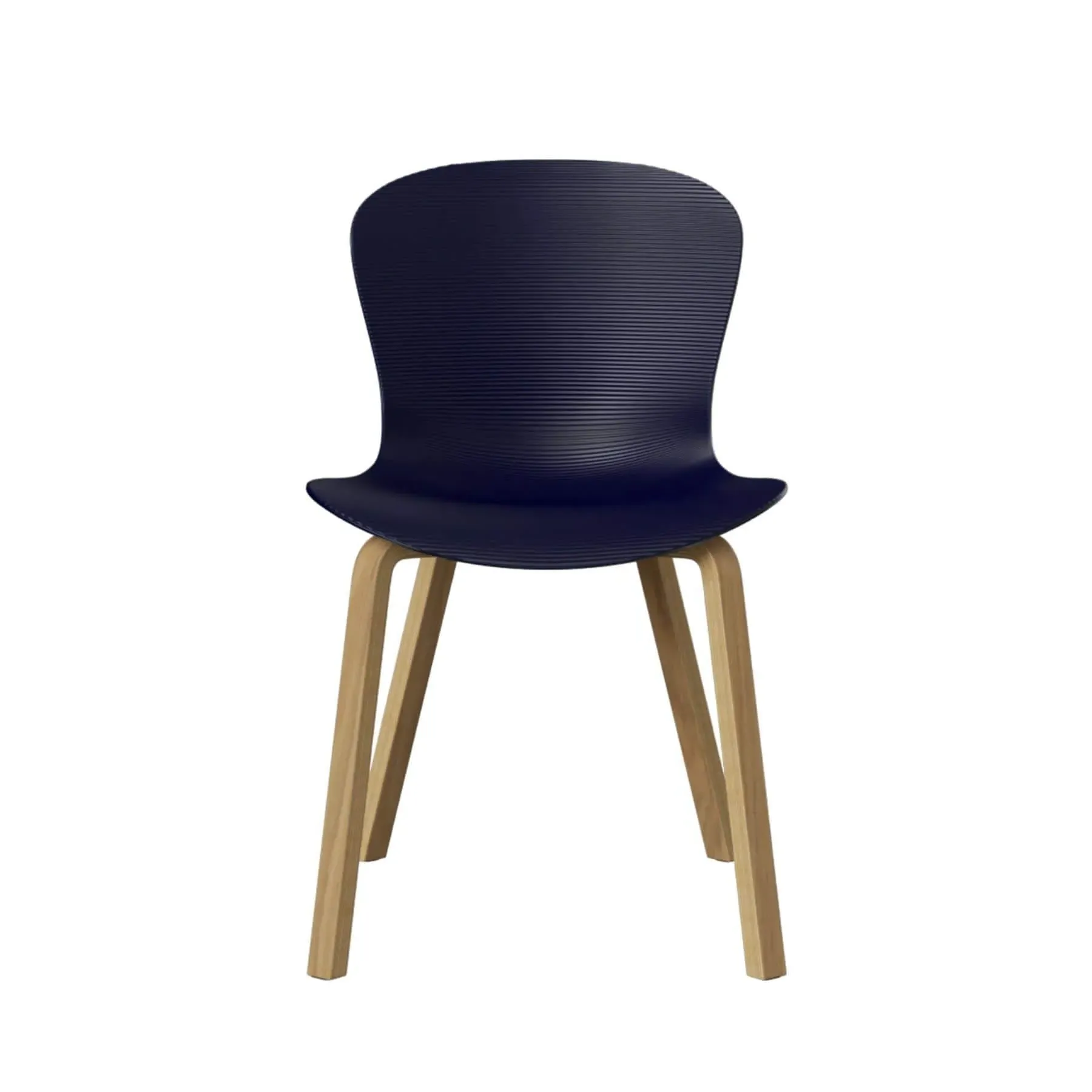 Dining Chair with Ridged Design - Blue, Nylon image