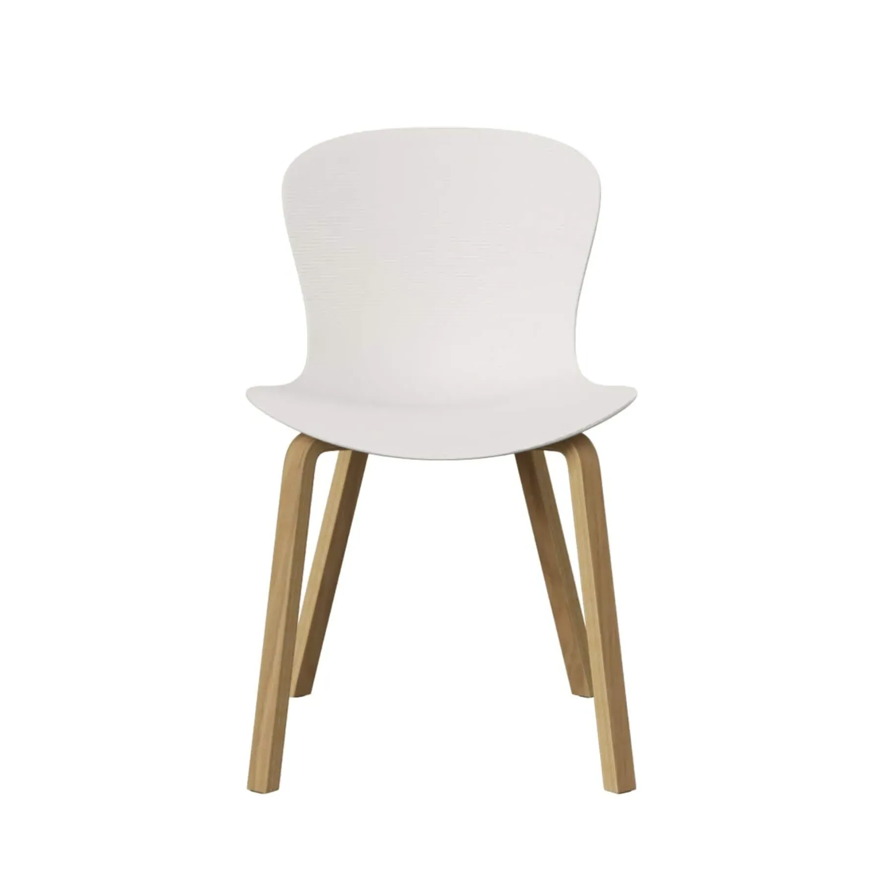 Dining Chair with Ridged Design - Grey, Nylon