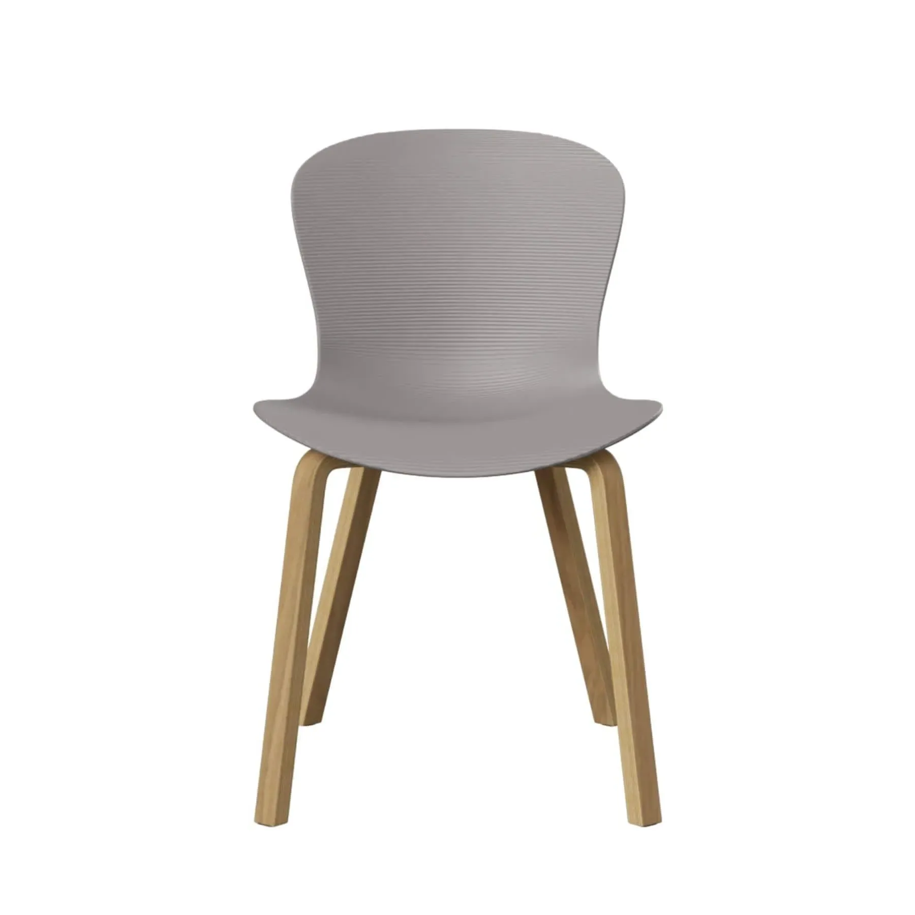 Dining Chair with Ridged Design - Grey, Nylon