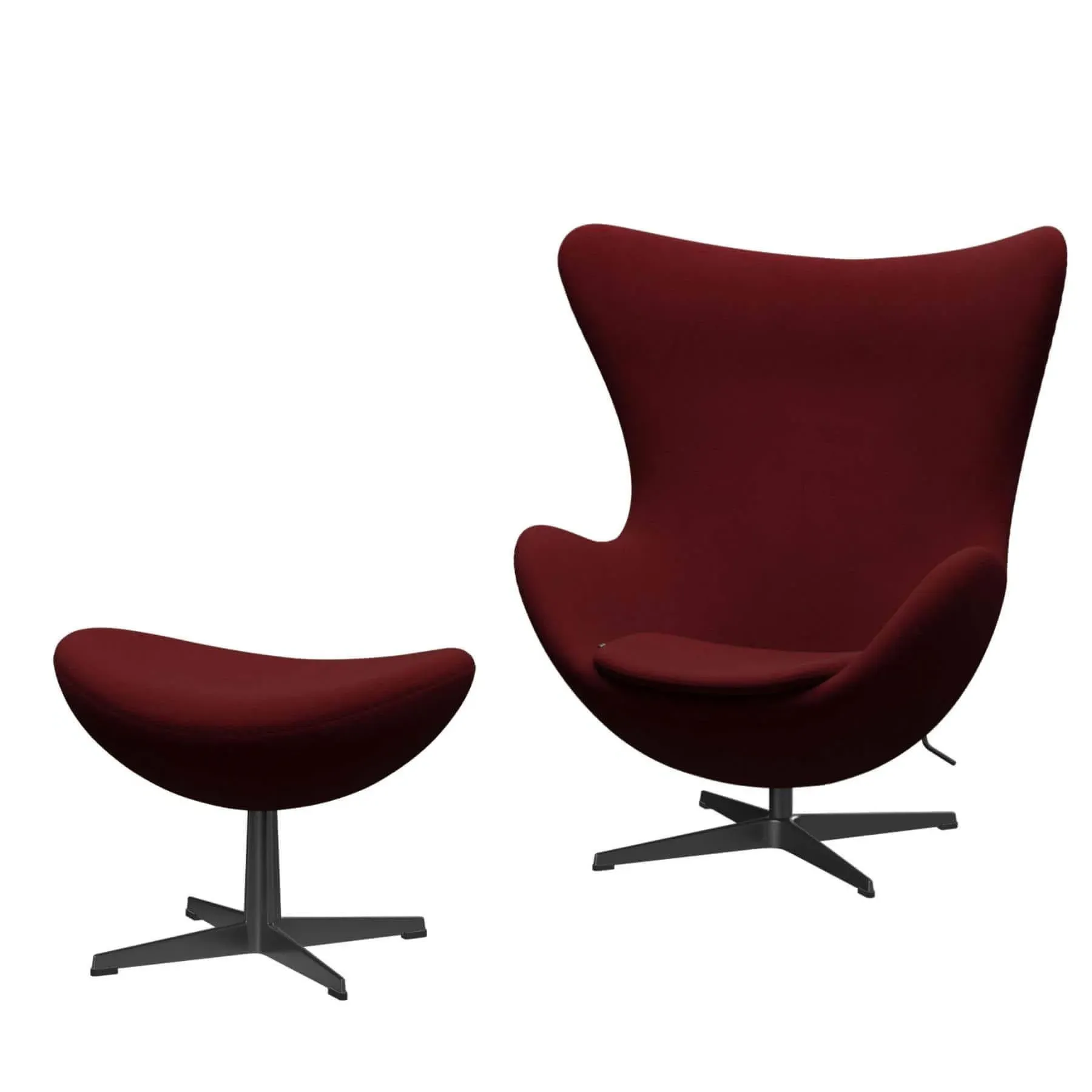 Egg Lounge Chair with Swivel - Blue, Fabric