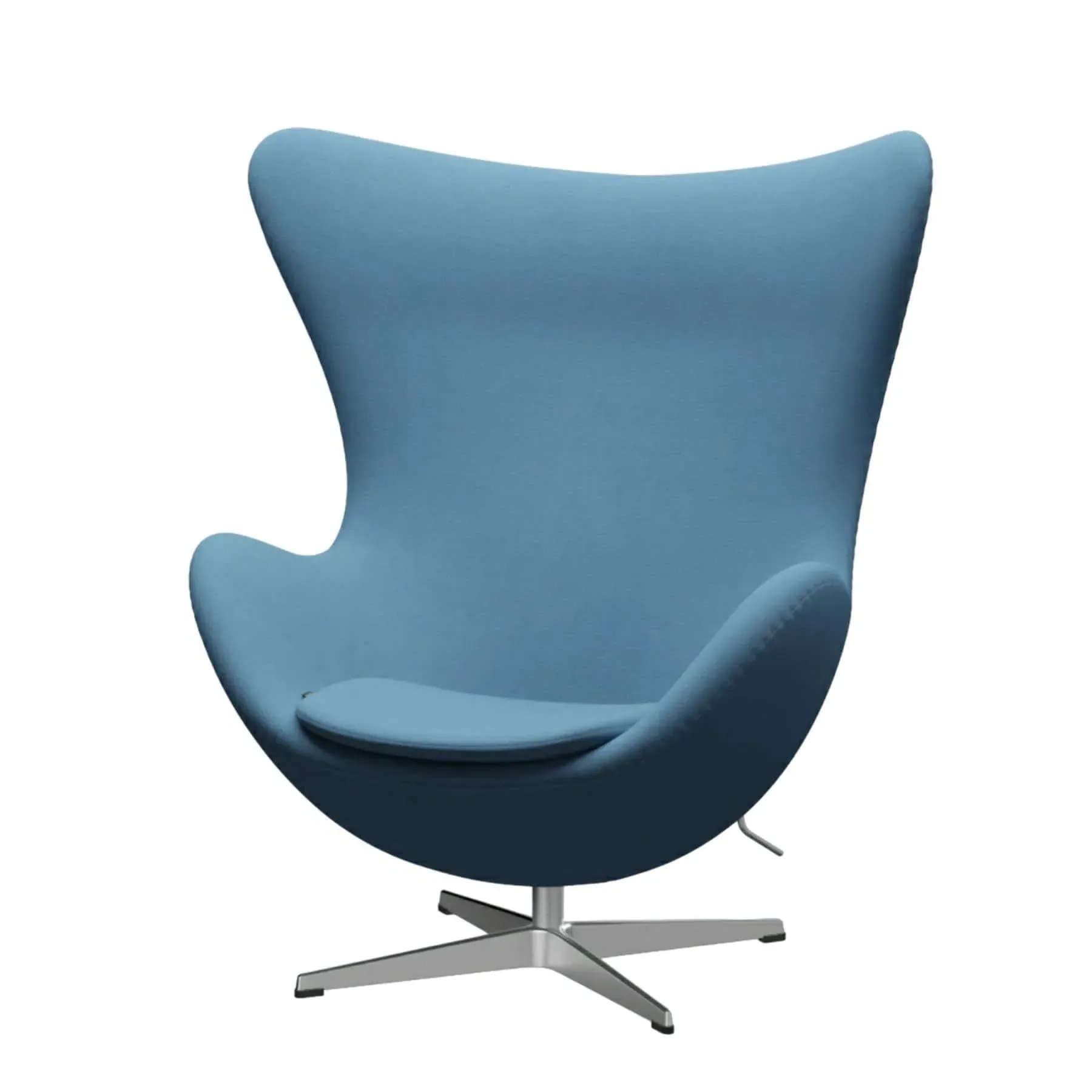 Egg Lounge Chair with Swivel - Blue, Fabric image