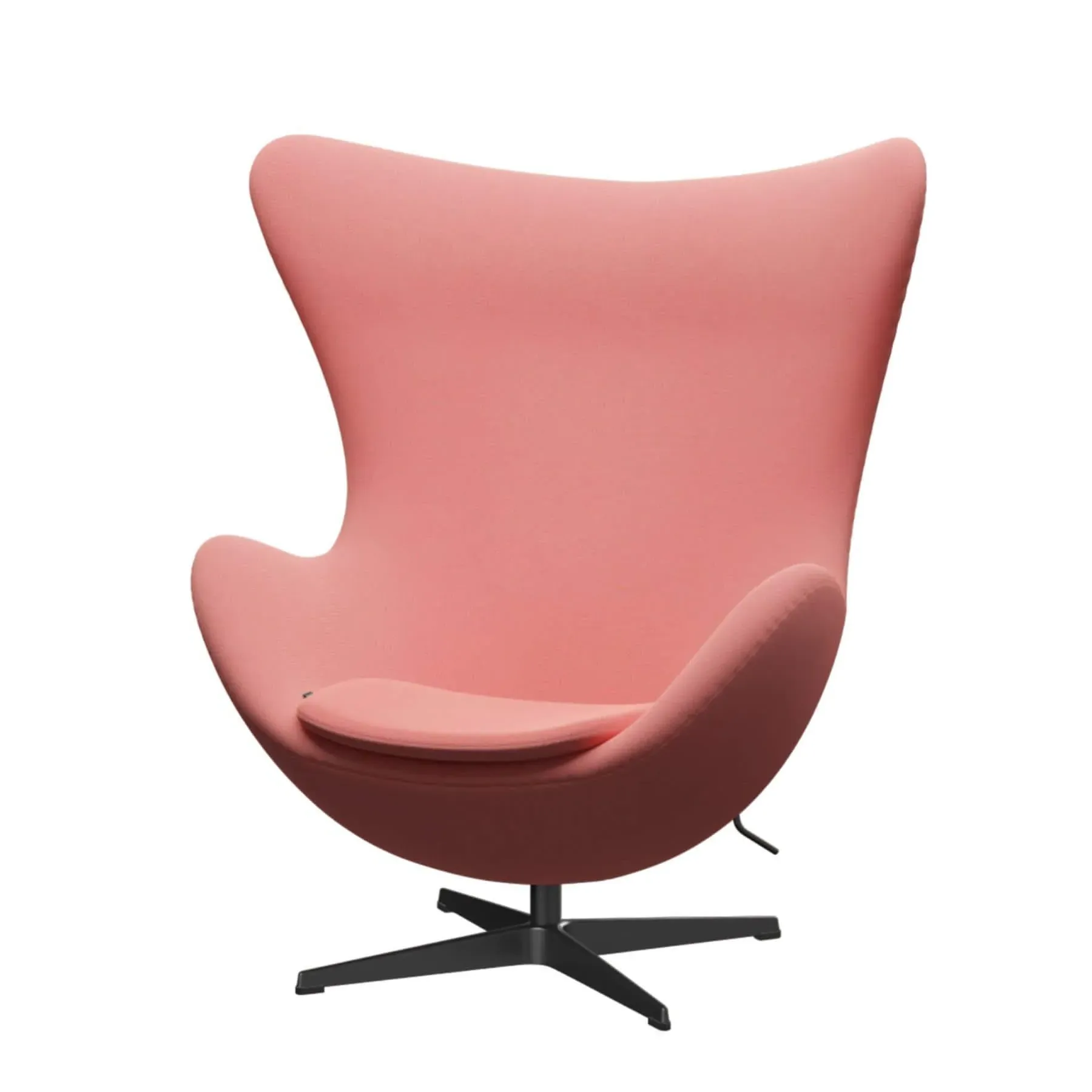 Egg Lounge Chair with Swivel - Coral, Fabric image