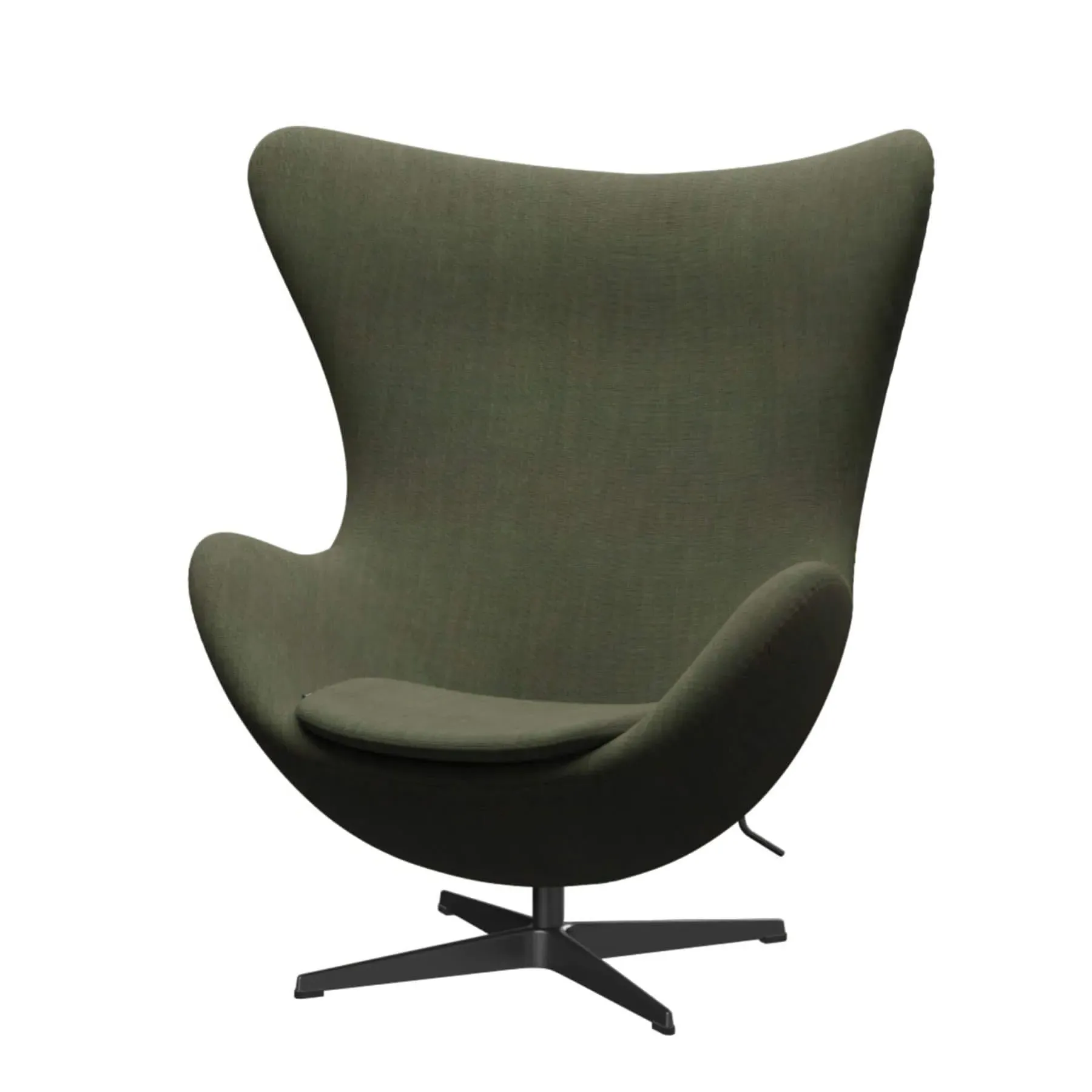 Egg Lounge Chair with Swivel - Green, Fabric