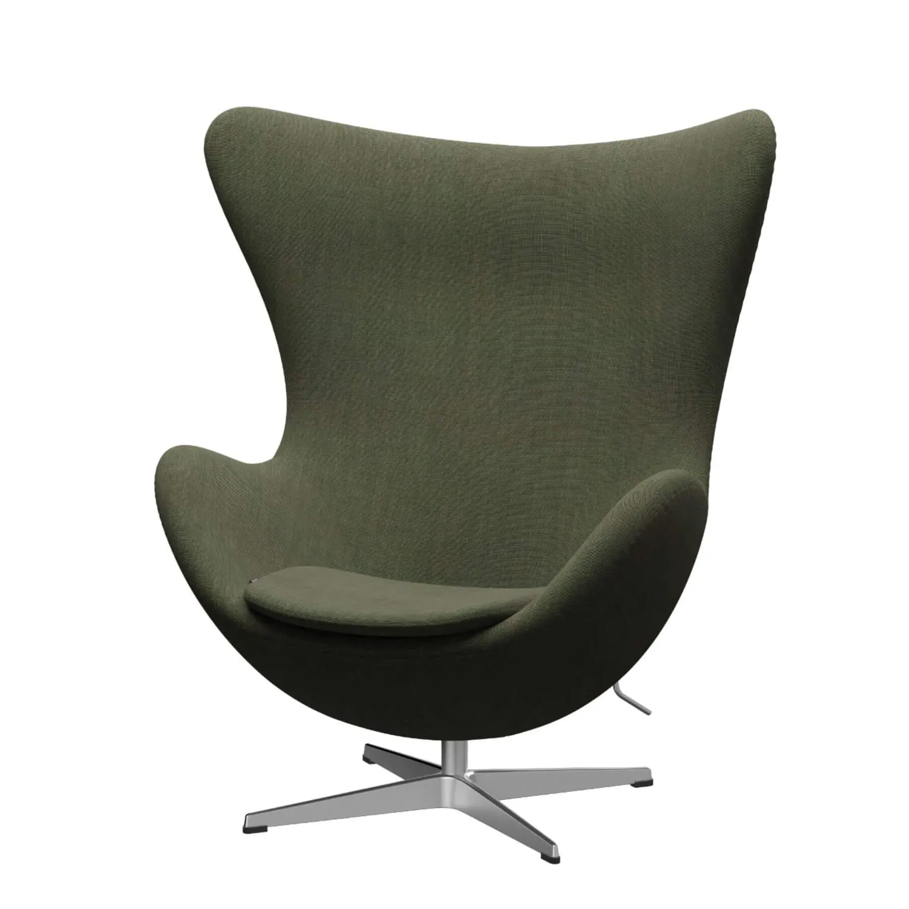 Egg Lounge Chair with Swivel - Green, Fabric image