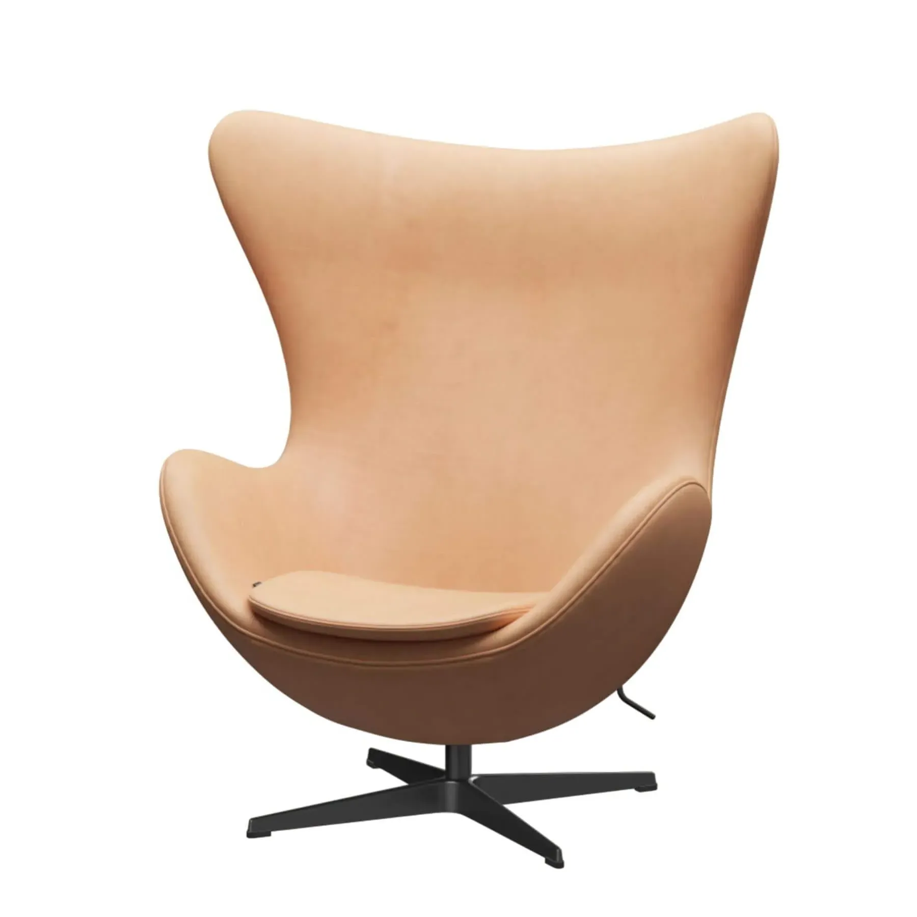 Egg Lounge Chair with Swivel - Natural, Leather