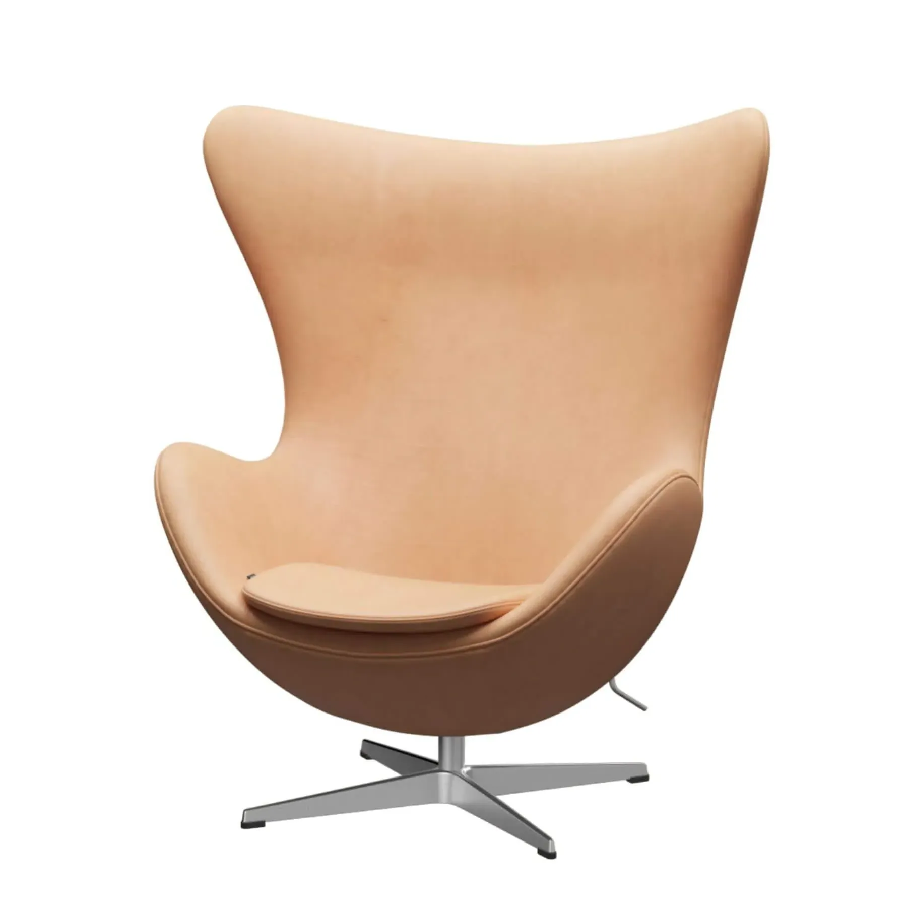 Egg Lounge Chair with Swivel - Natural, Leather image