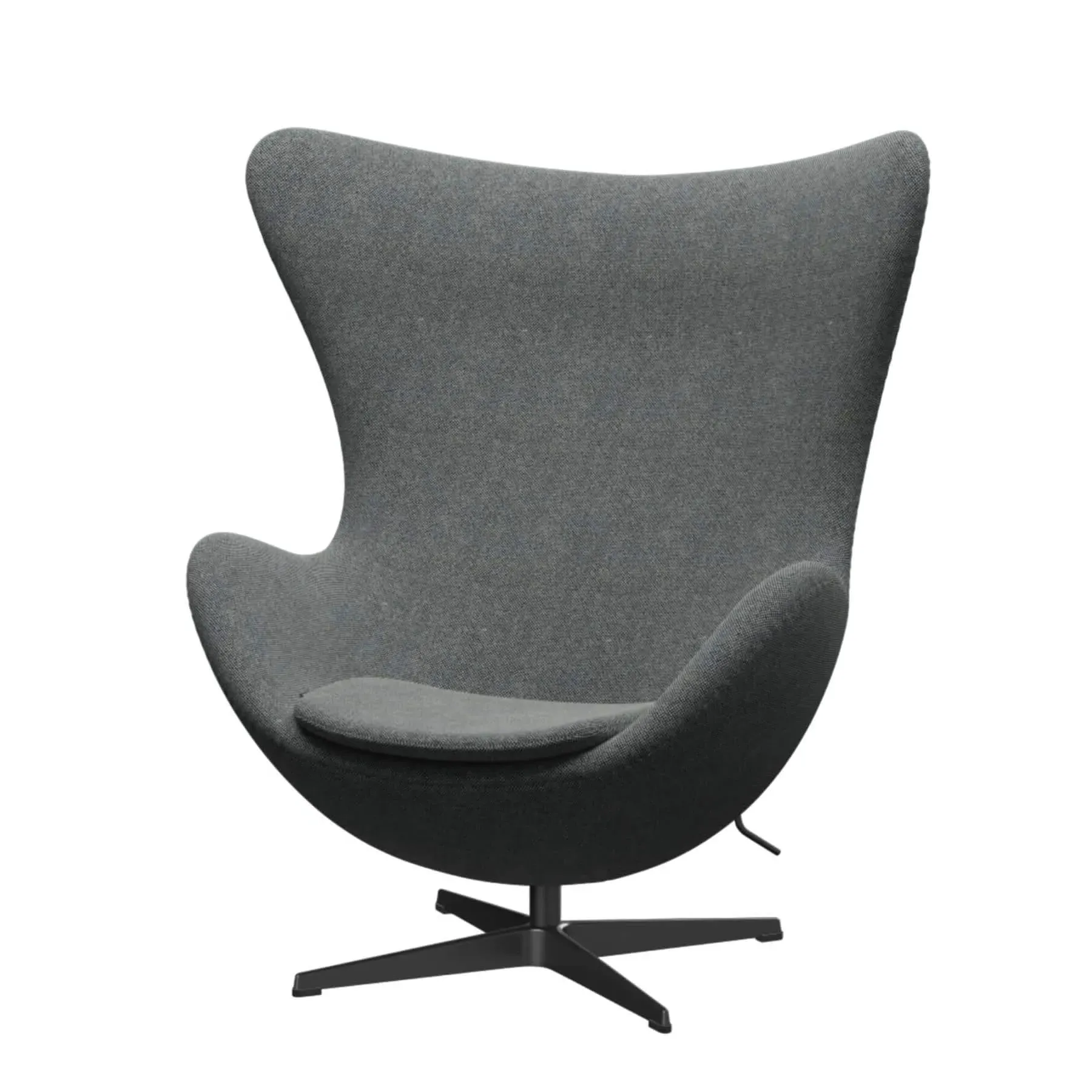 Egg Lounge Chair with Swivel - White, Fabric