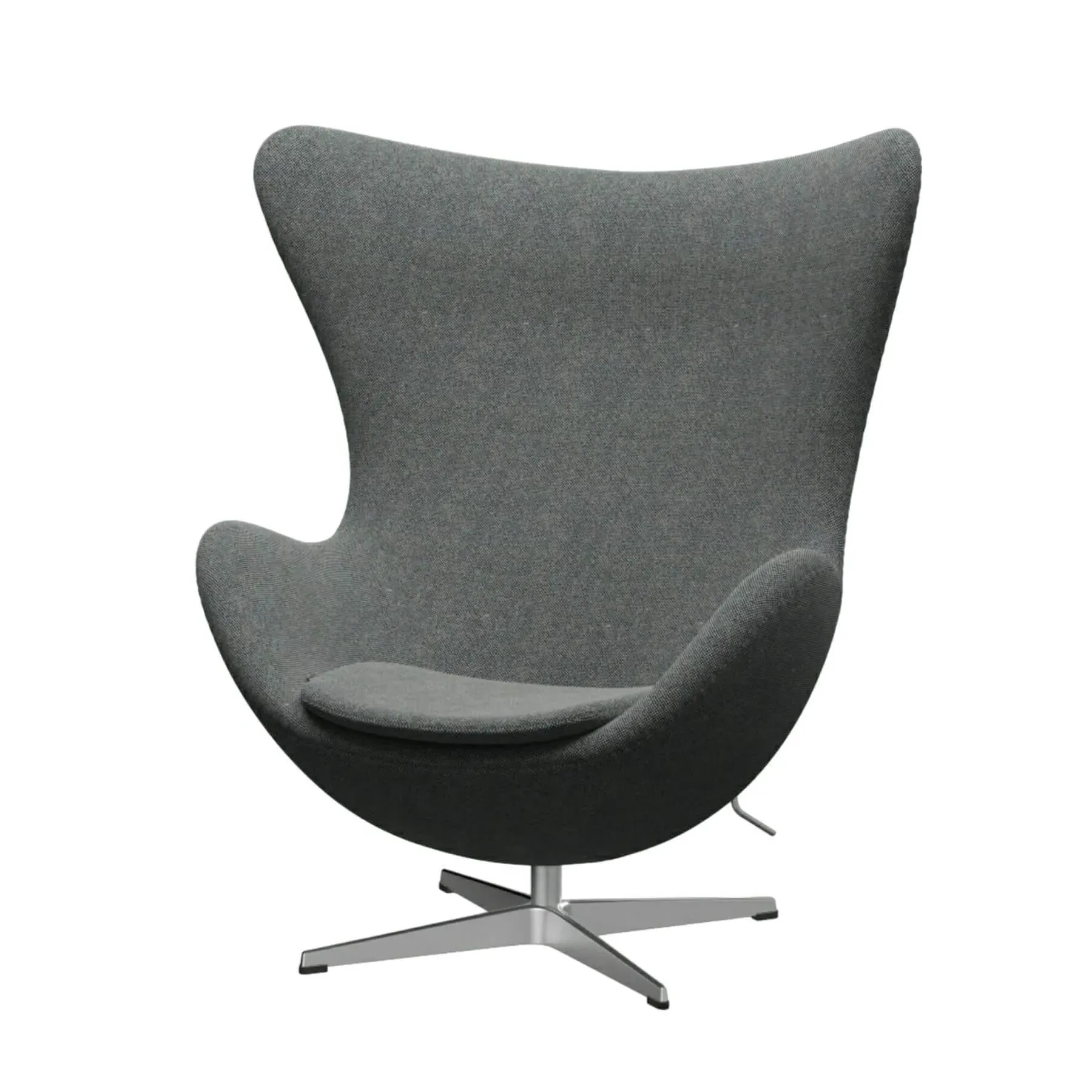 Egg Lounge Chair with Swivel - White, Fabric