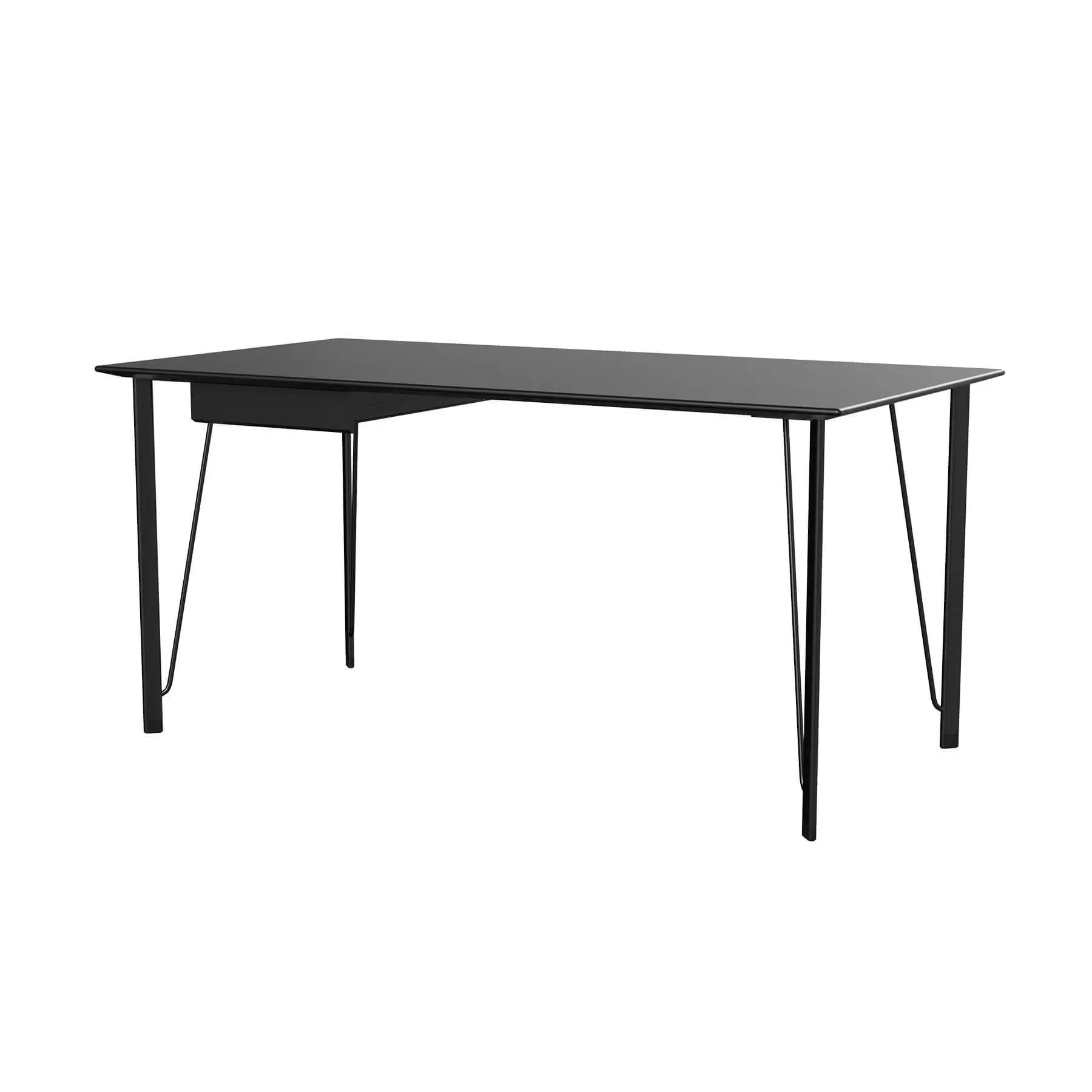 FH3605 Desk with Storage - Black, Ash