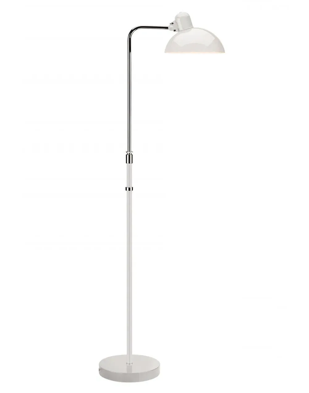 Floor Lamp with Adjustable Shade - White, Steel
