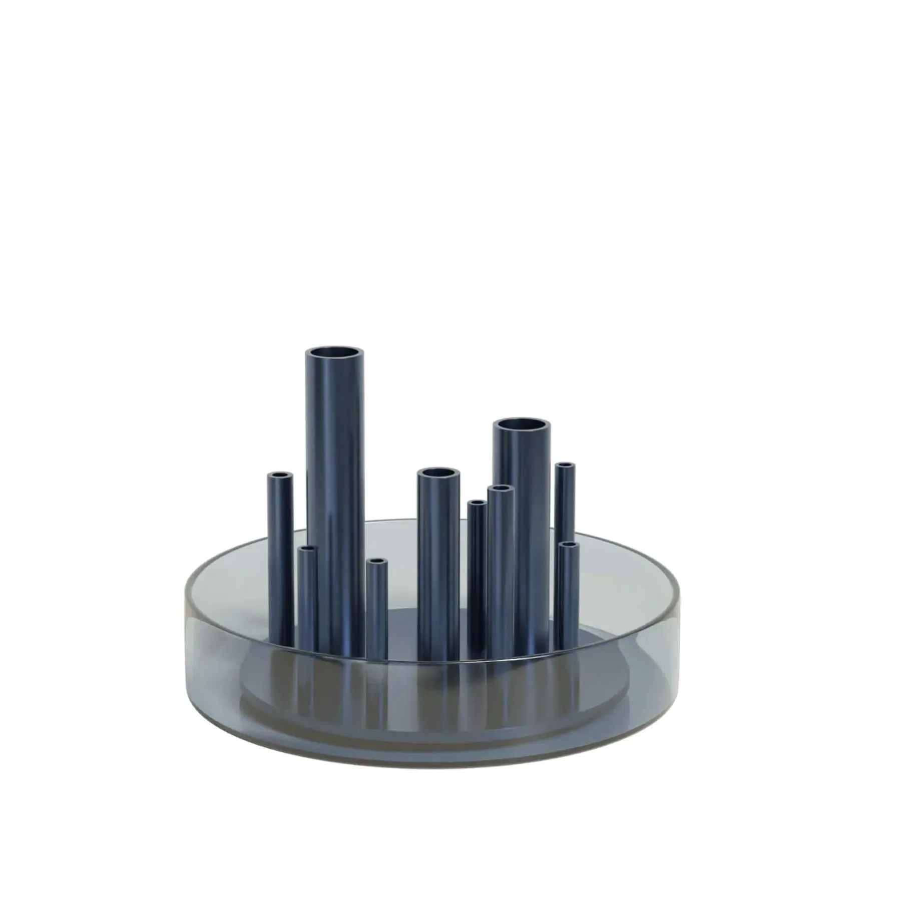 High Ikeru Vase - Blue, Metal