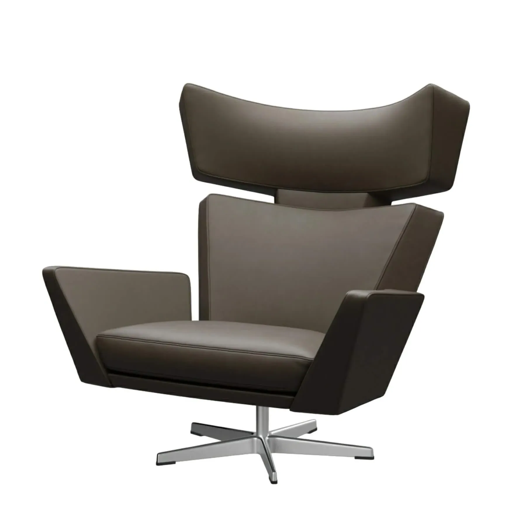 Lounge Chair with Footstool - Black