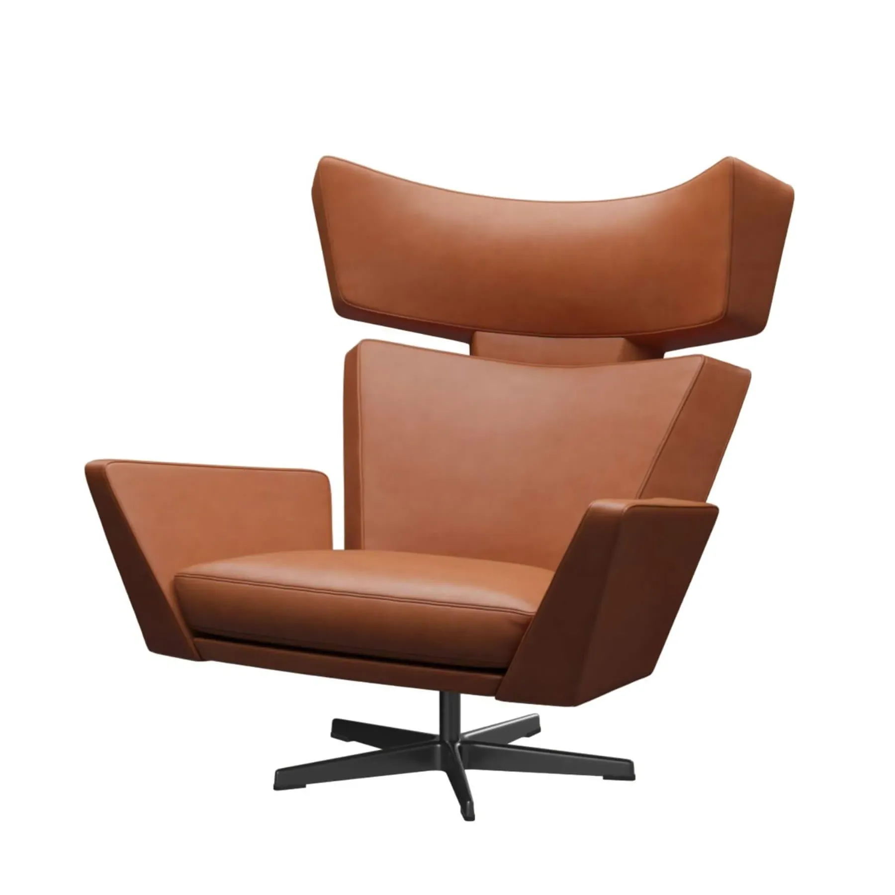 Lounge Chair with Footstool - Walnut