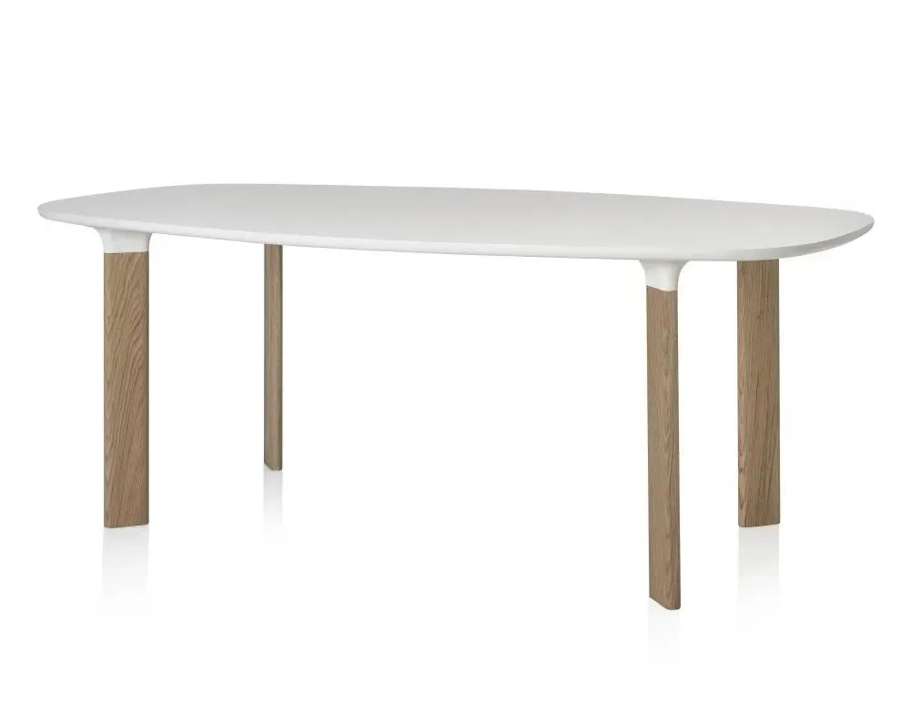 Medium Oval Dining Table - White, Oak