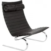 PK20 Lounge Chair - Dark Brown Leather