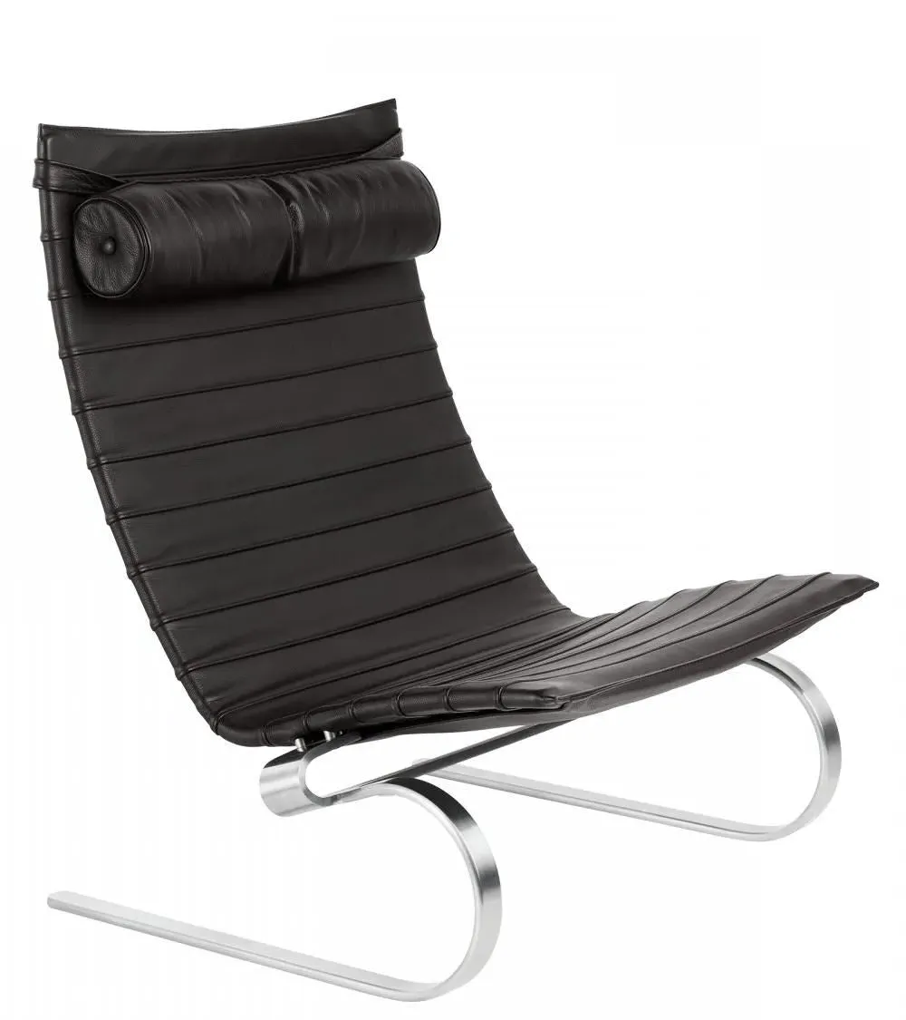 PK20 Lounge Chair - Dark Brown Leather