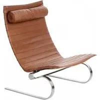 PK20 Lounge Chair - Walnut Leather