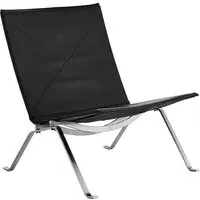 PK22 Lounge Chair - Black Leather