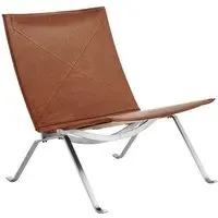 PK22 Lounge Chair - Walnut Leather