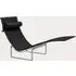 PK24 Lounge Chair with Headrest - Black, Leather