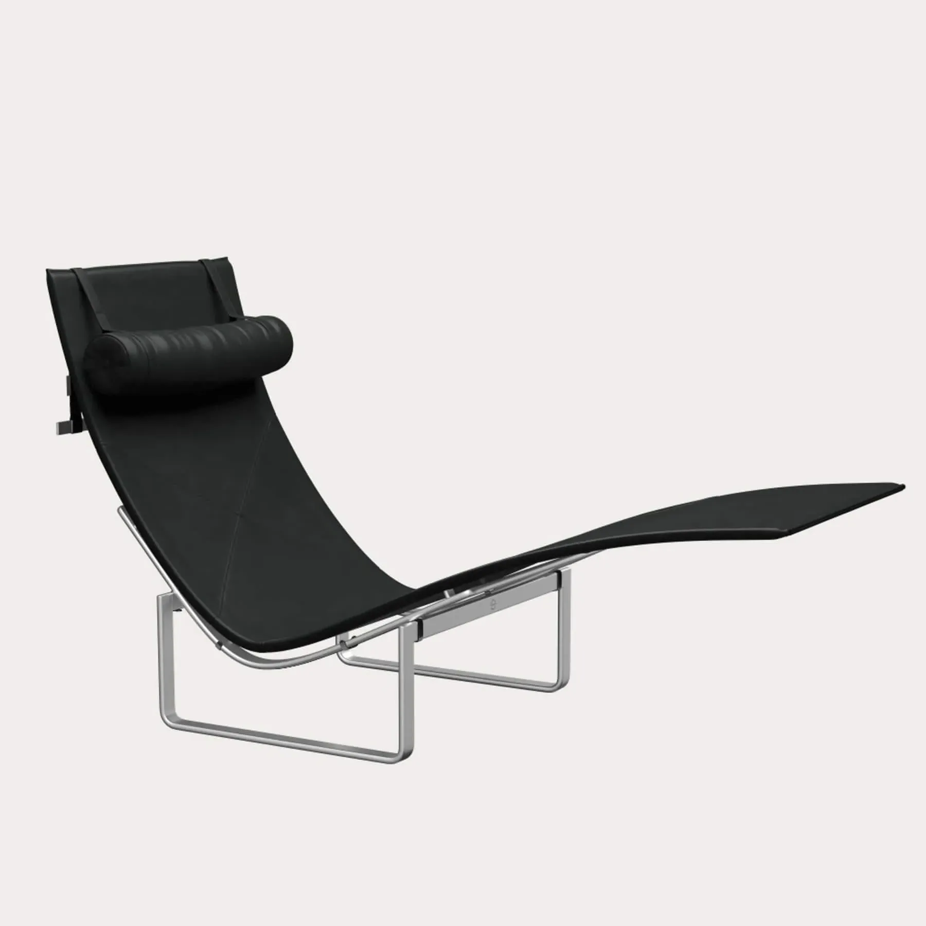 PK24 Lounge Chair with Headrest - Black, Leather image