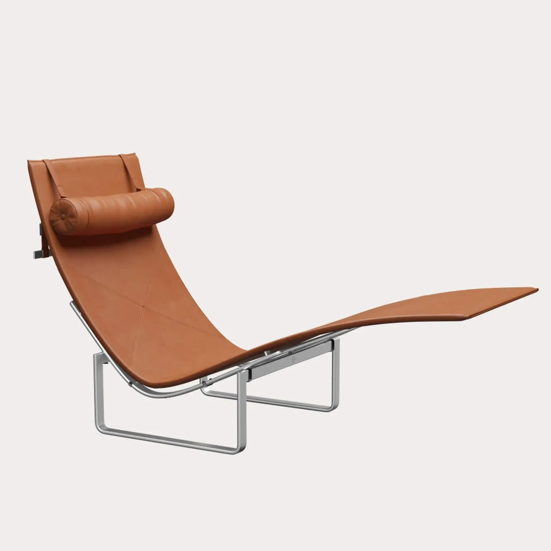 PK24 Lounge Chair with Headrest - Walnut, Leather