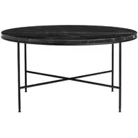 Planner Round Coffee Table - Charcoal, Marble