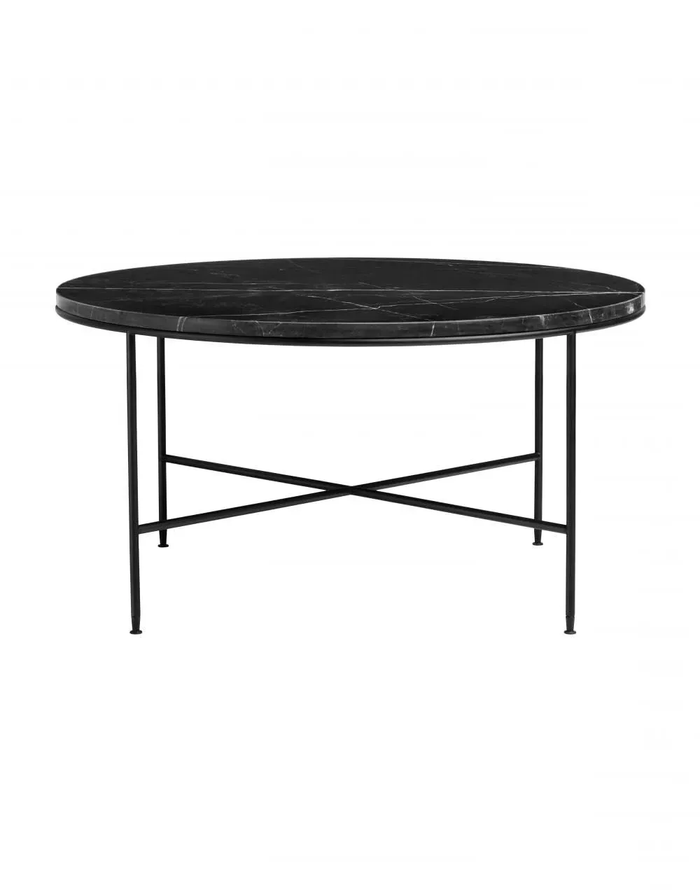 Planner Round Coffee Table - Charcoal, Marble