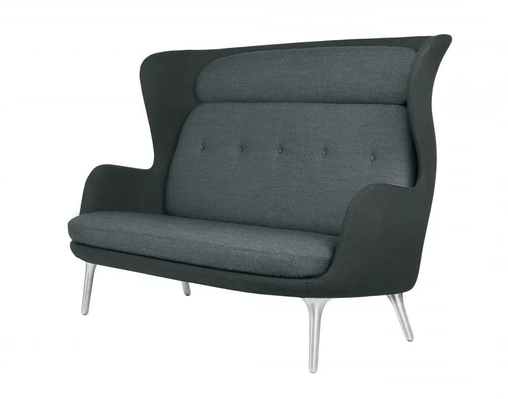 Ro Sofa - Green, Fiord - Brushed Aluminium Legs image
