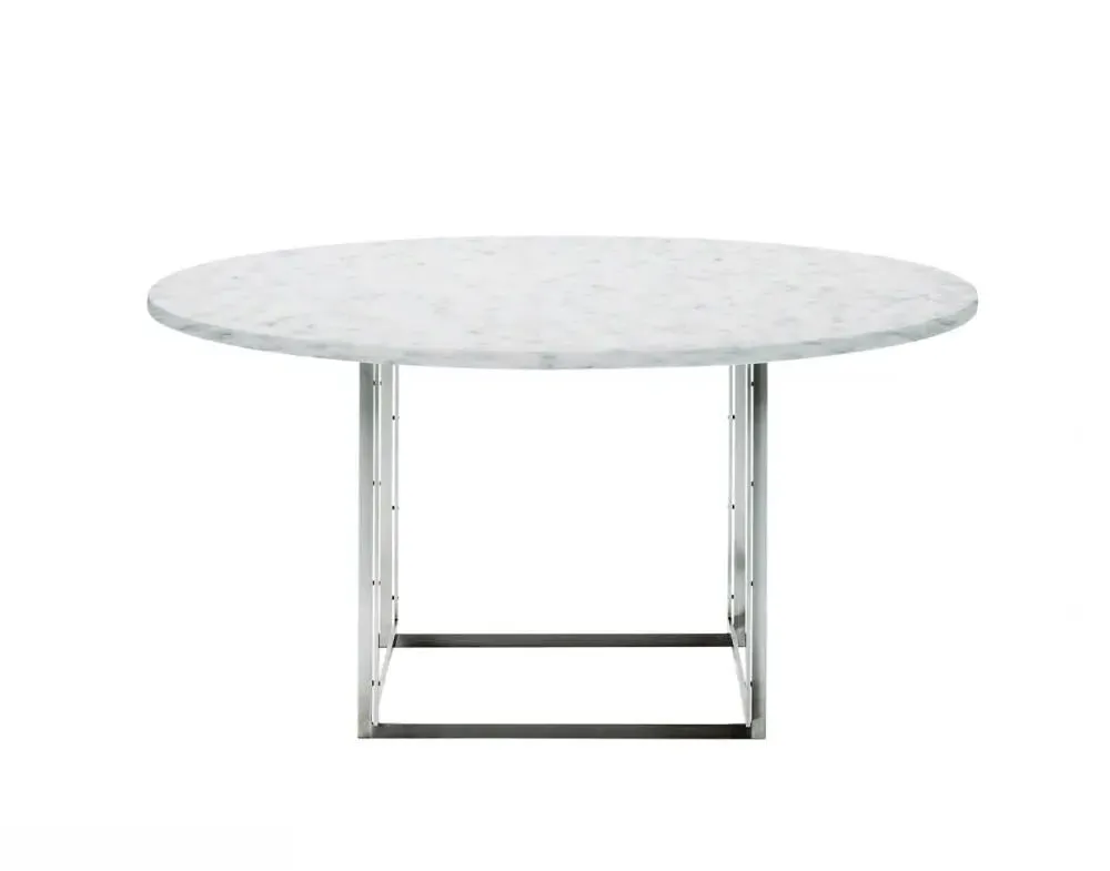 Round Dining Table - Beige, Marble
