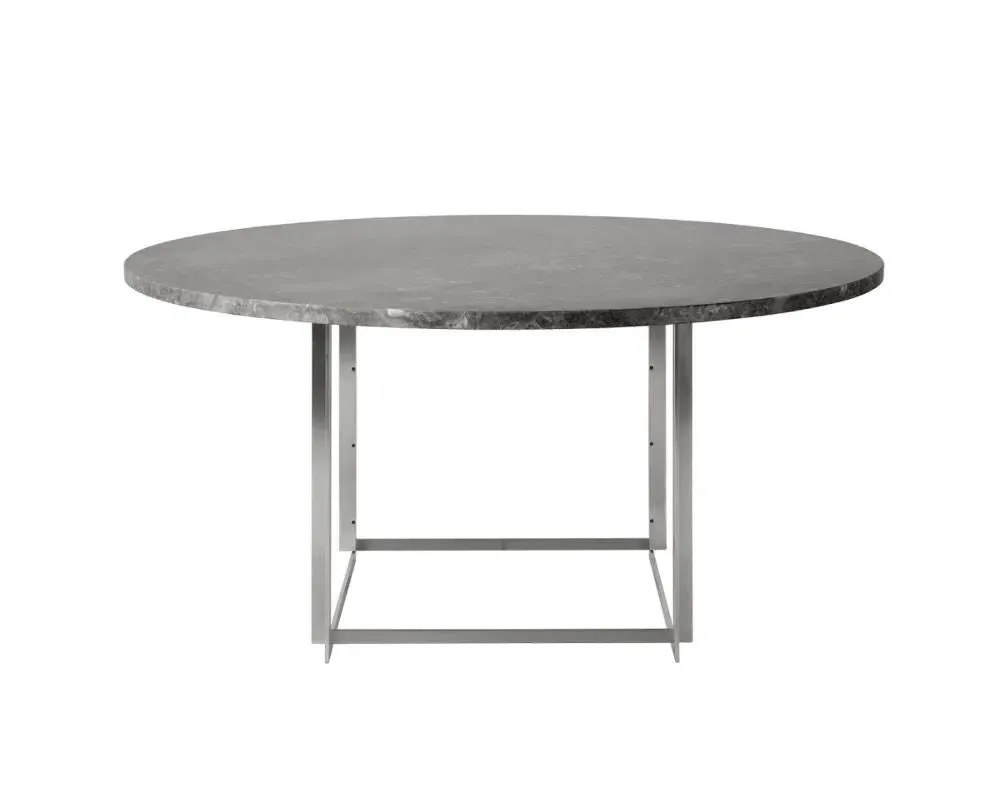 Round Dining Table - Beige, Marble