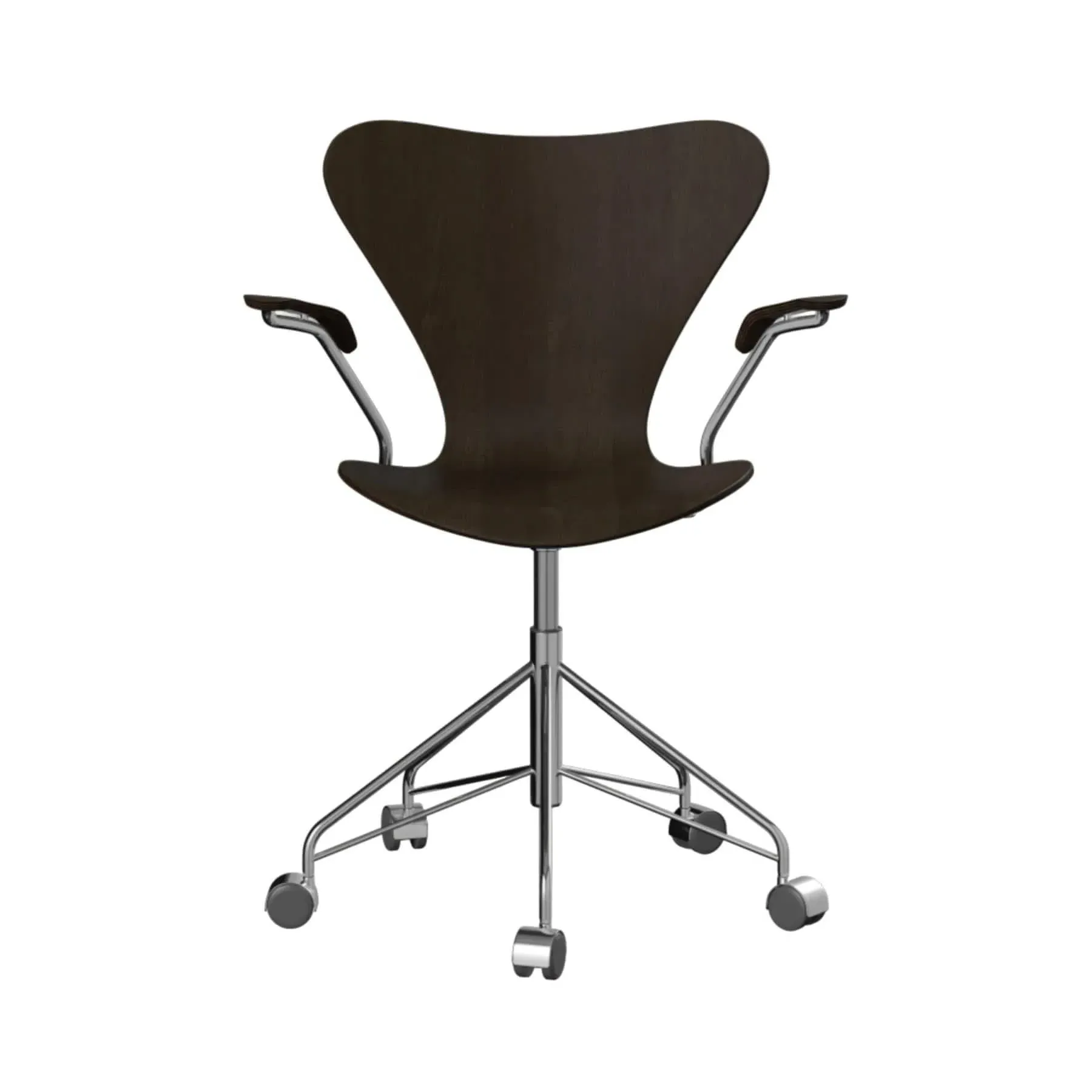 Series 7 Swivel Armchair - Dark Stained Oak