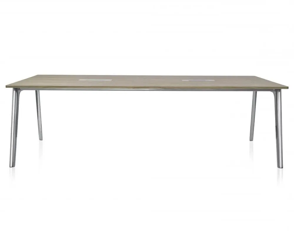Small Dining Table - Oak, Chrome Base image