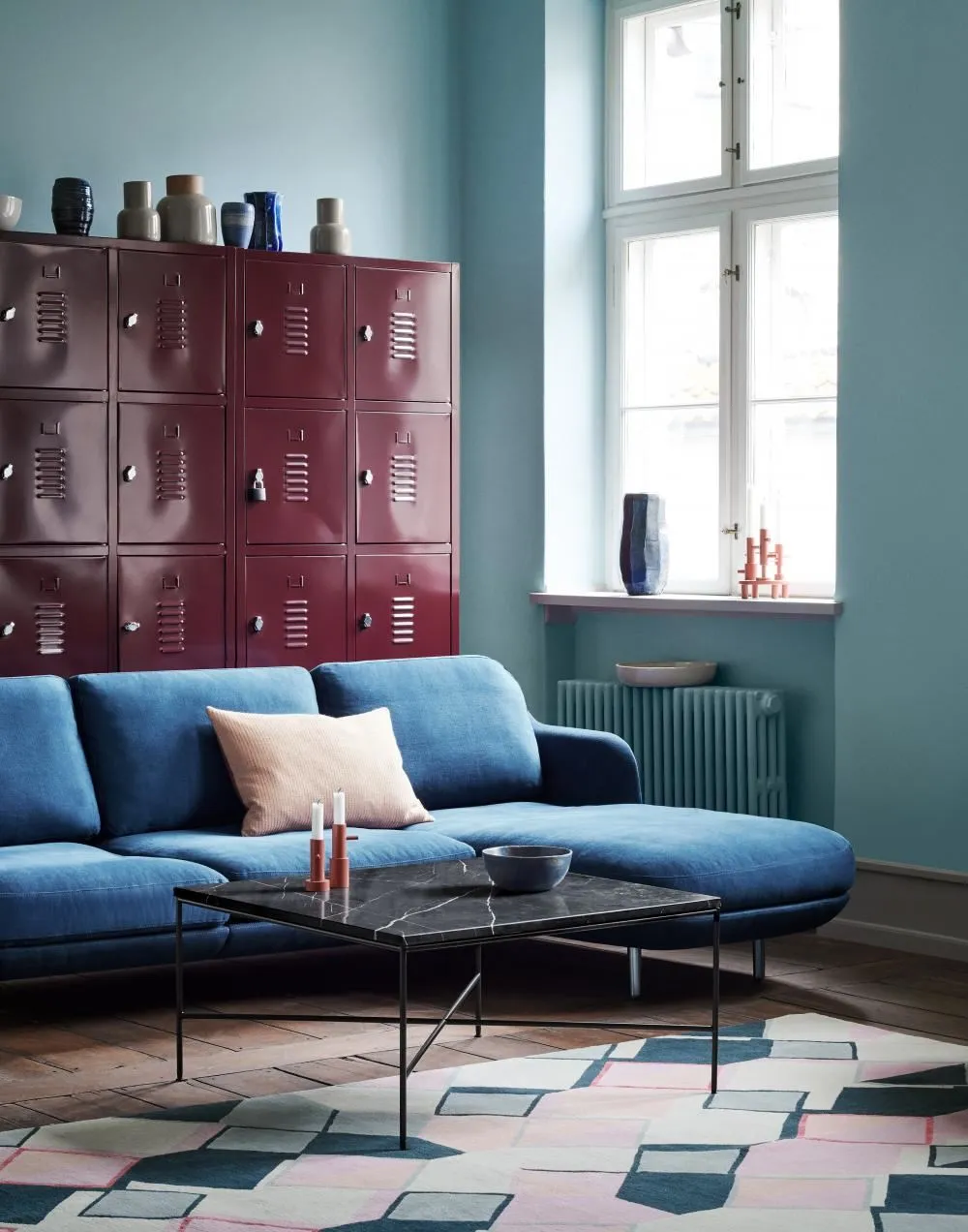 Square Coffee Table - Cream, Marble