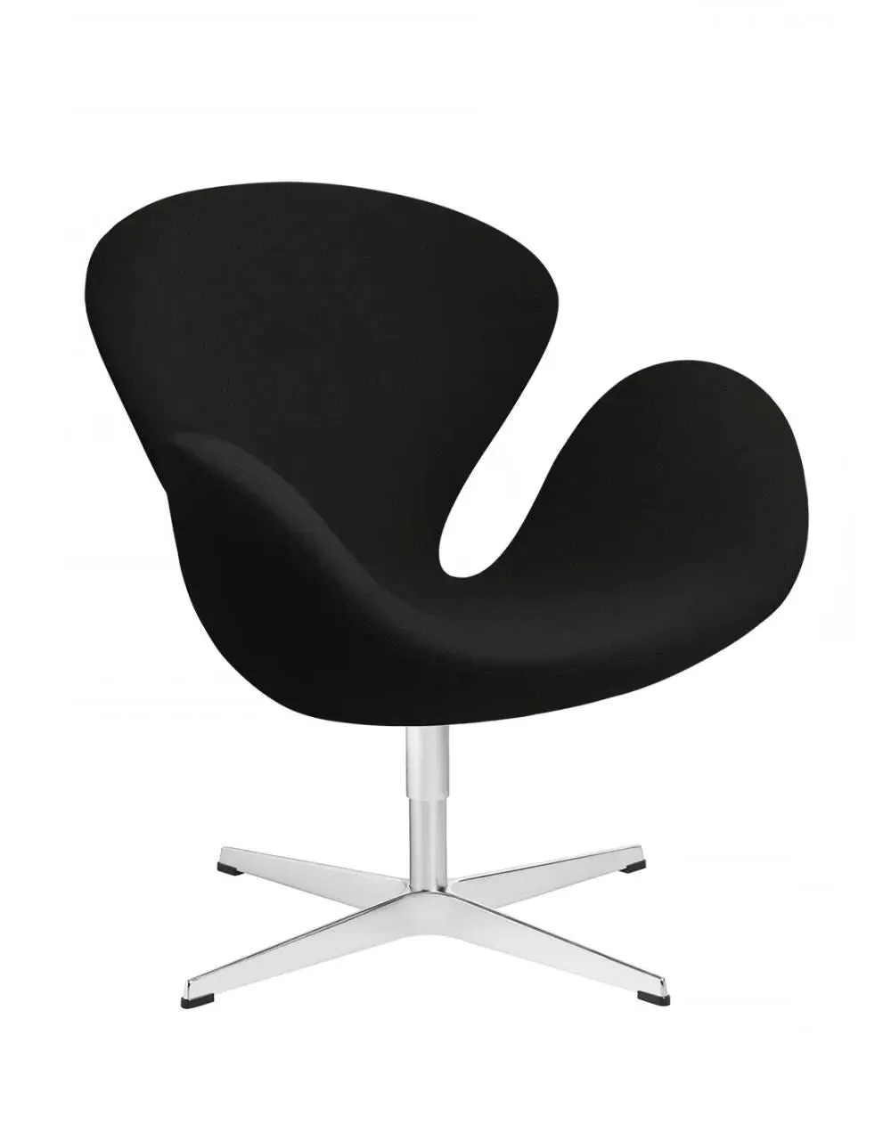 Swan Lounge Chair with Swivel - Red, Fabric