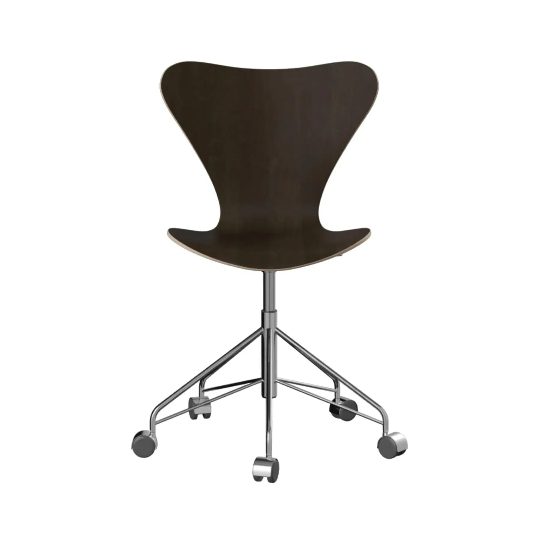 Swivel Office Chair with Armrests - Black Veneer