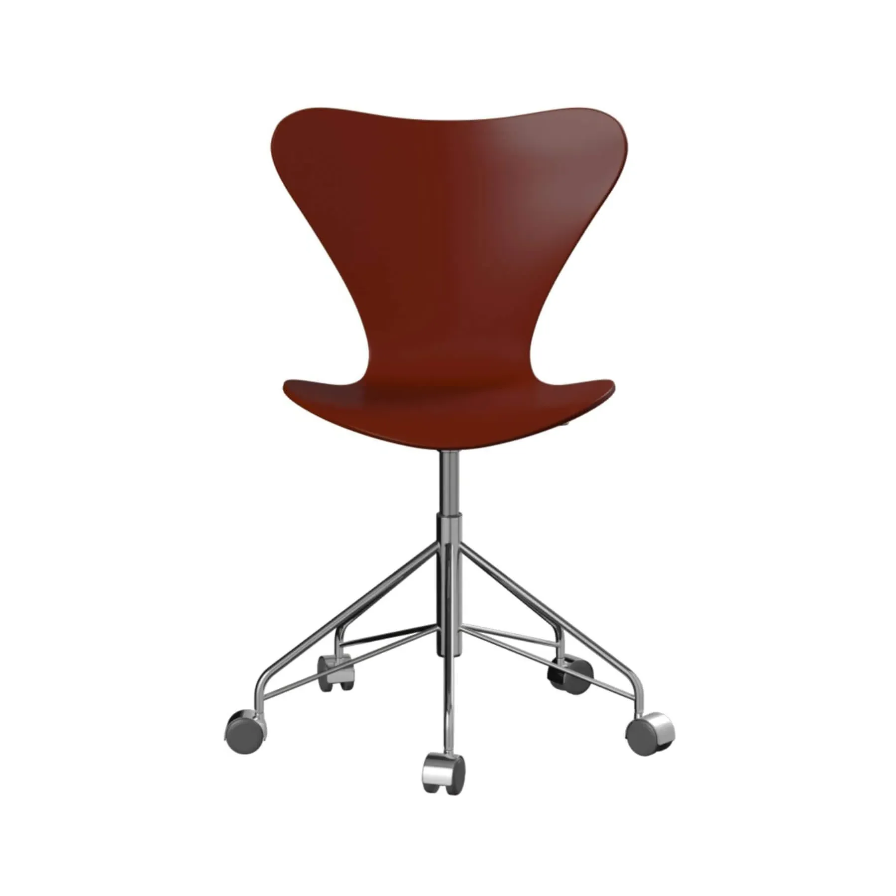Swivel Office Chair with Armrests - Red