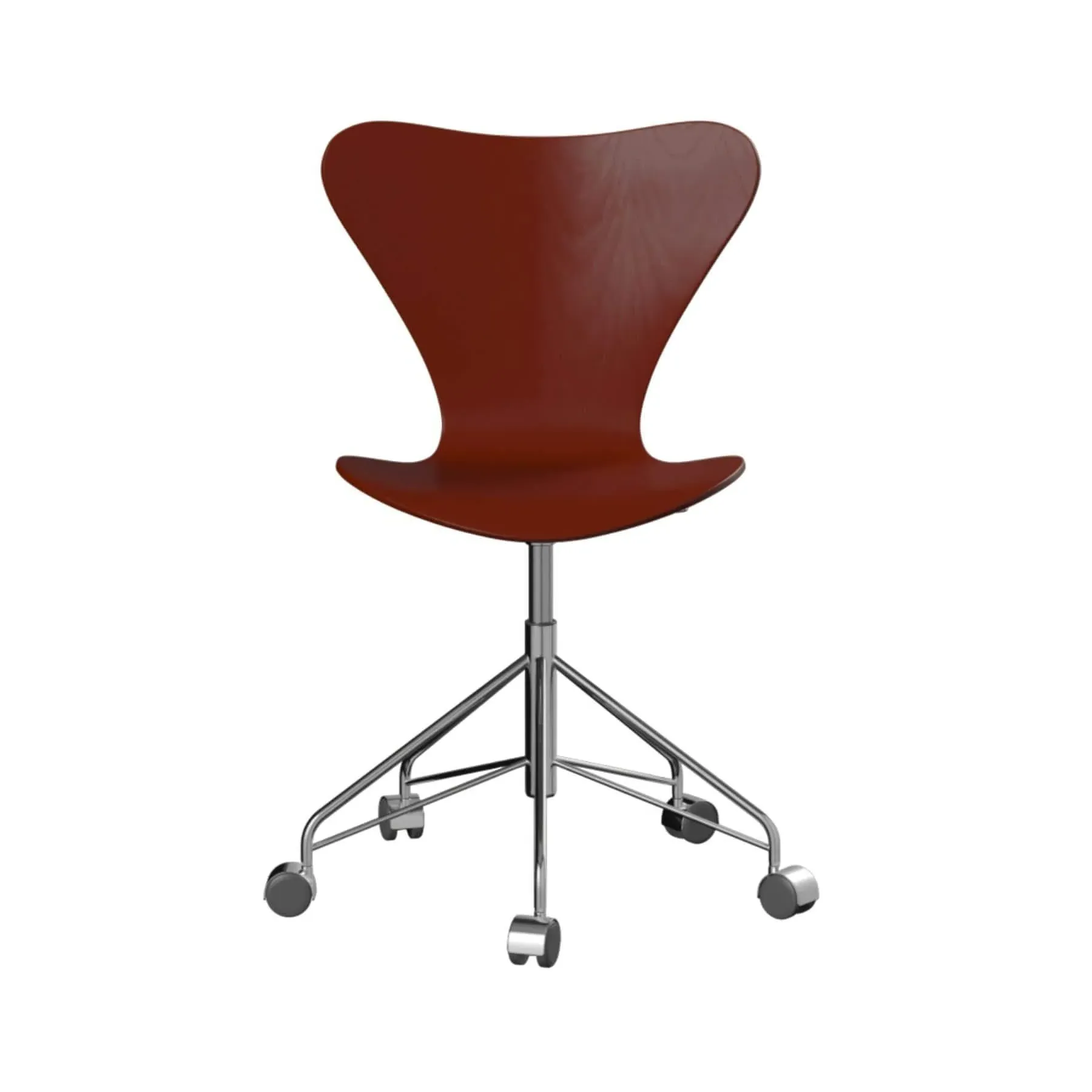 Swivel Office Chair with Armrests - Venetian Red