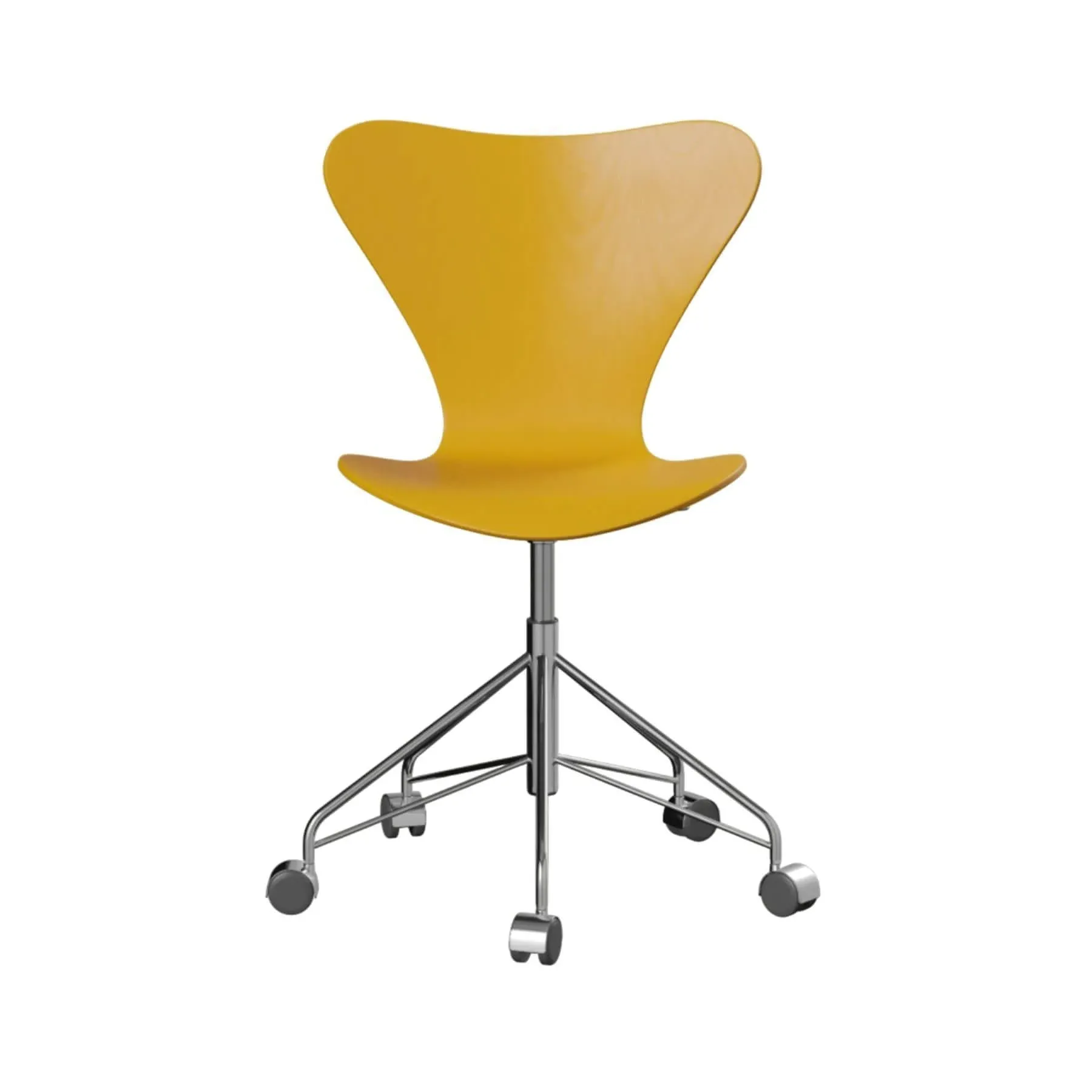 Swivel Office Chair with Armrests - Yellow Veneer