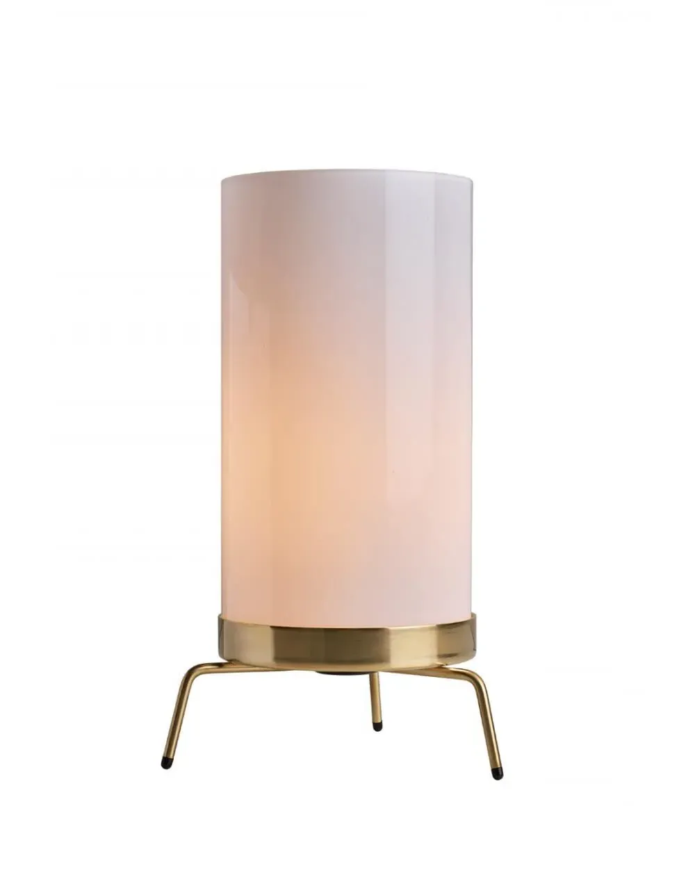 Table Lamp with Glass Shade - Black, Steel