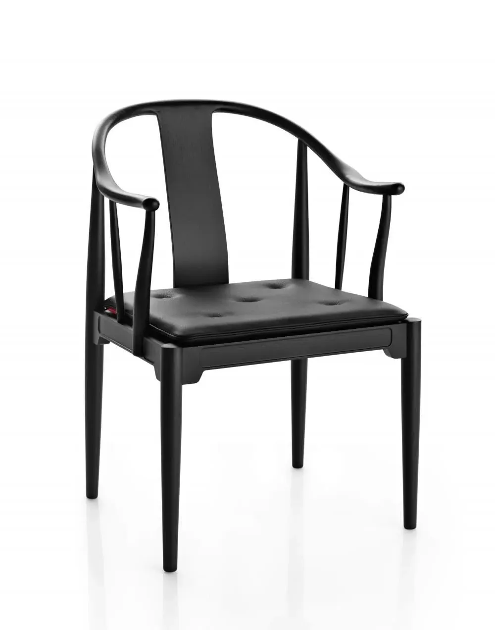 Upholstered Dining Chair - Cherry, Walnut Leather