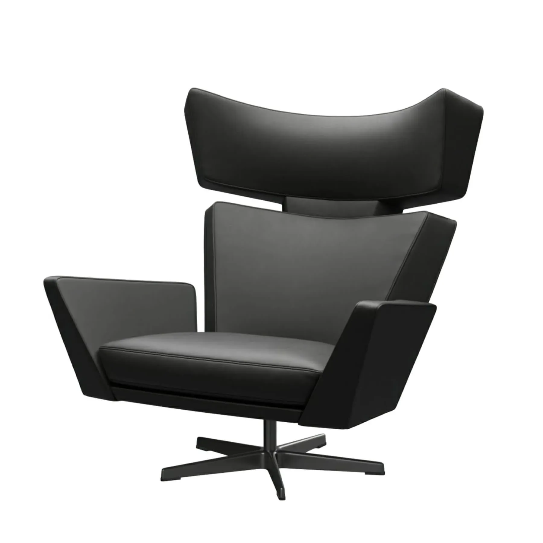Upholstered Lounge Chair - Black image